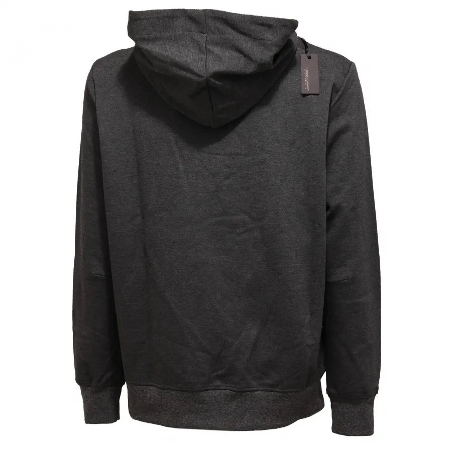 8285K felpa uomo MESSAGERIE dark grey cappuccio sweatshirt man