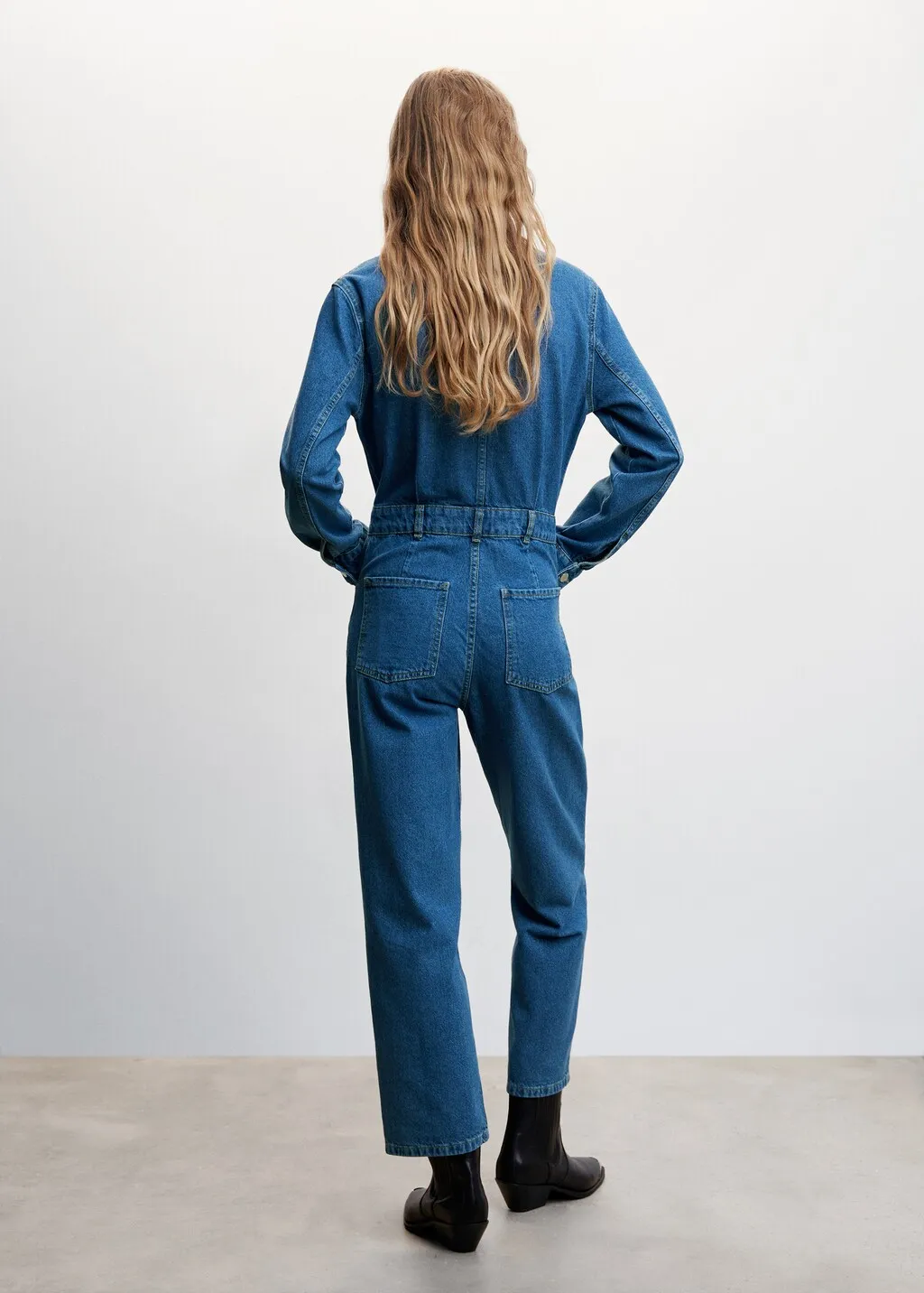Abito a tuta denim lungo