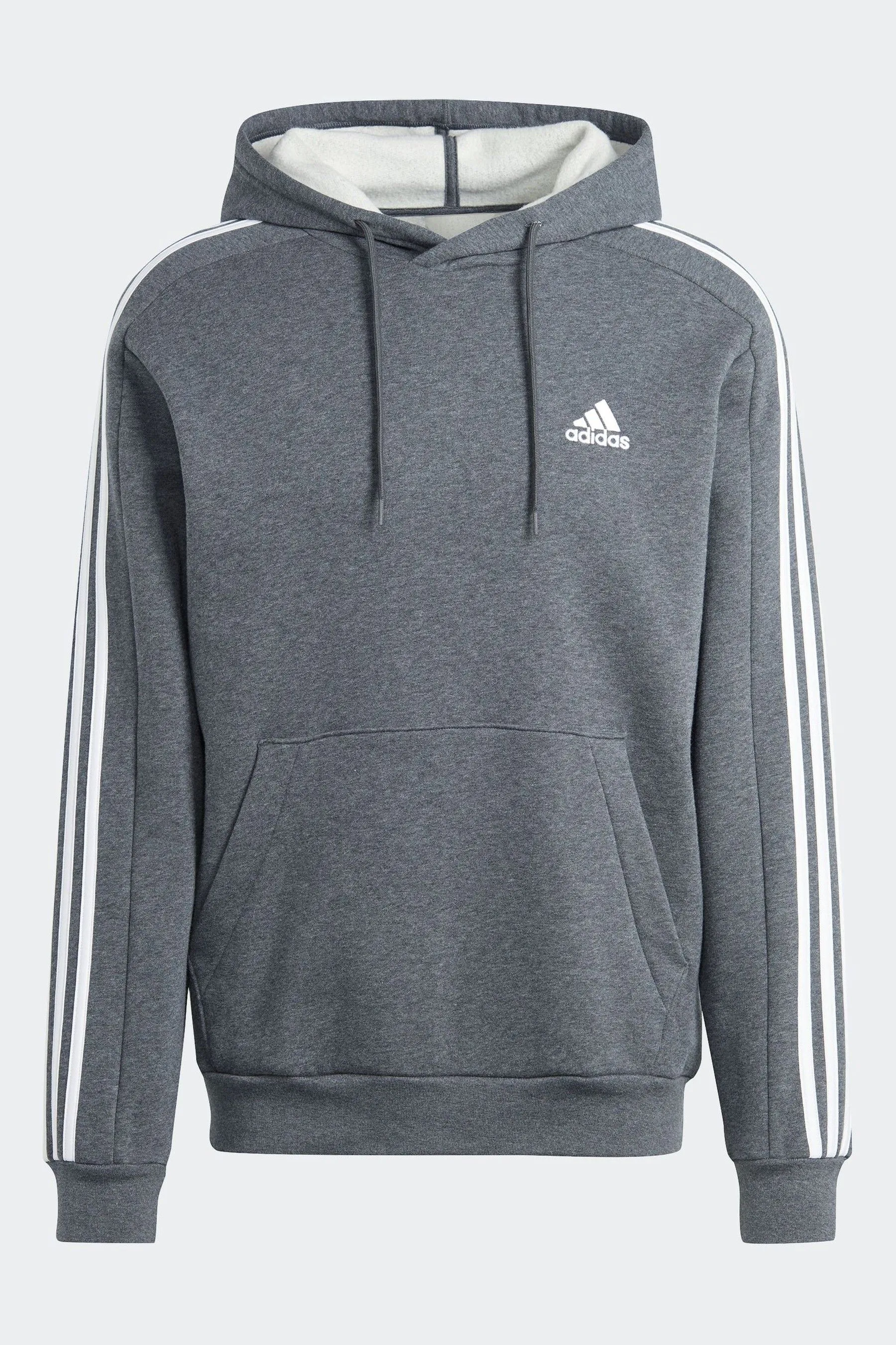 adidas Must-have - Felpa in pile con cappuccio e 3 strisce