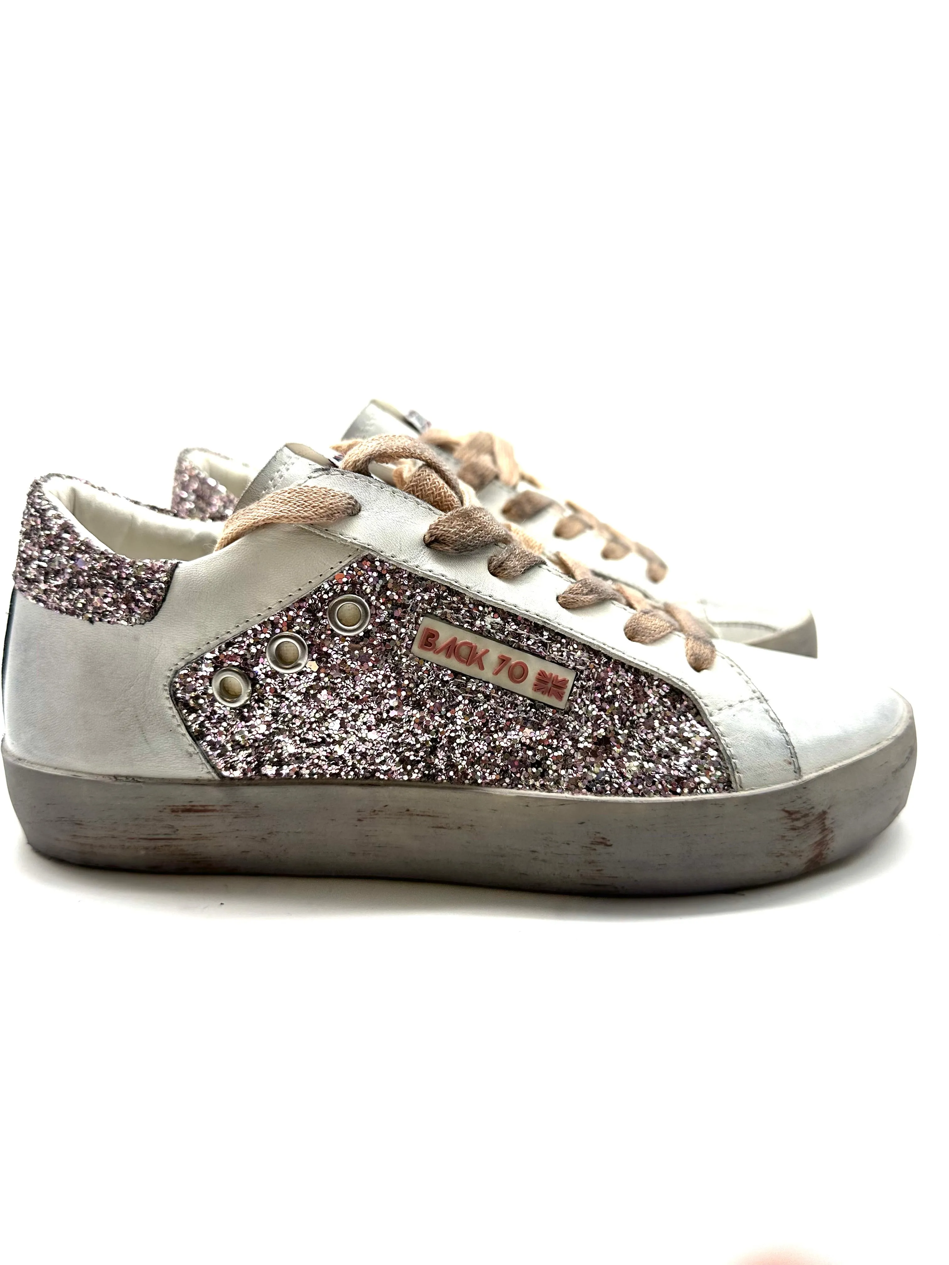 Back 70 - Sneakers Miami B 903 Glitter Nude