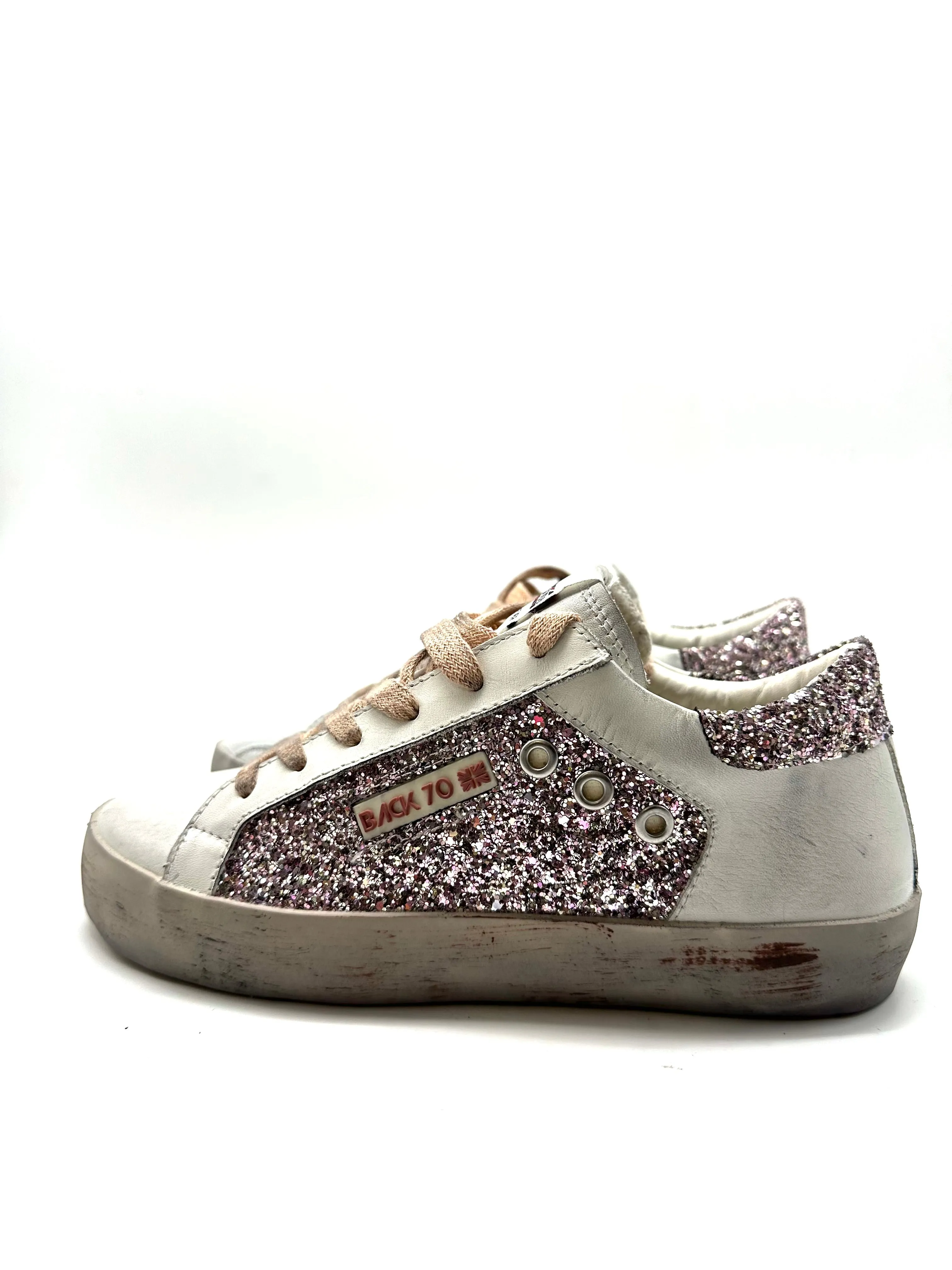 Back 70 - Sneakers Miami B 903 Glitter Nude