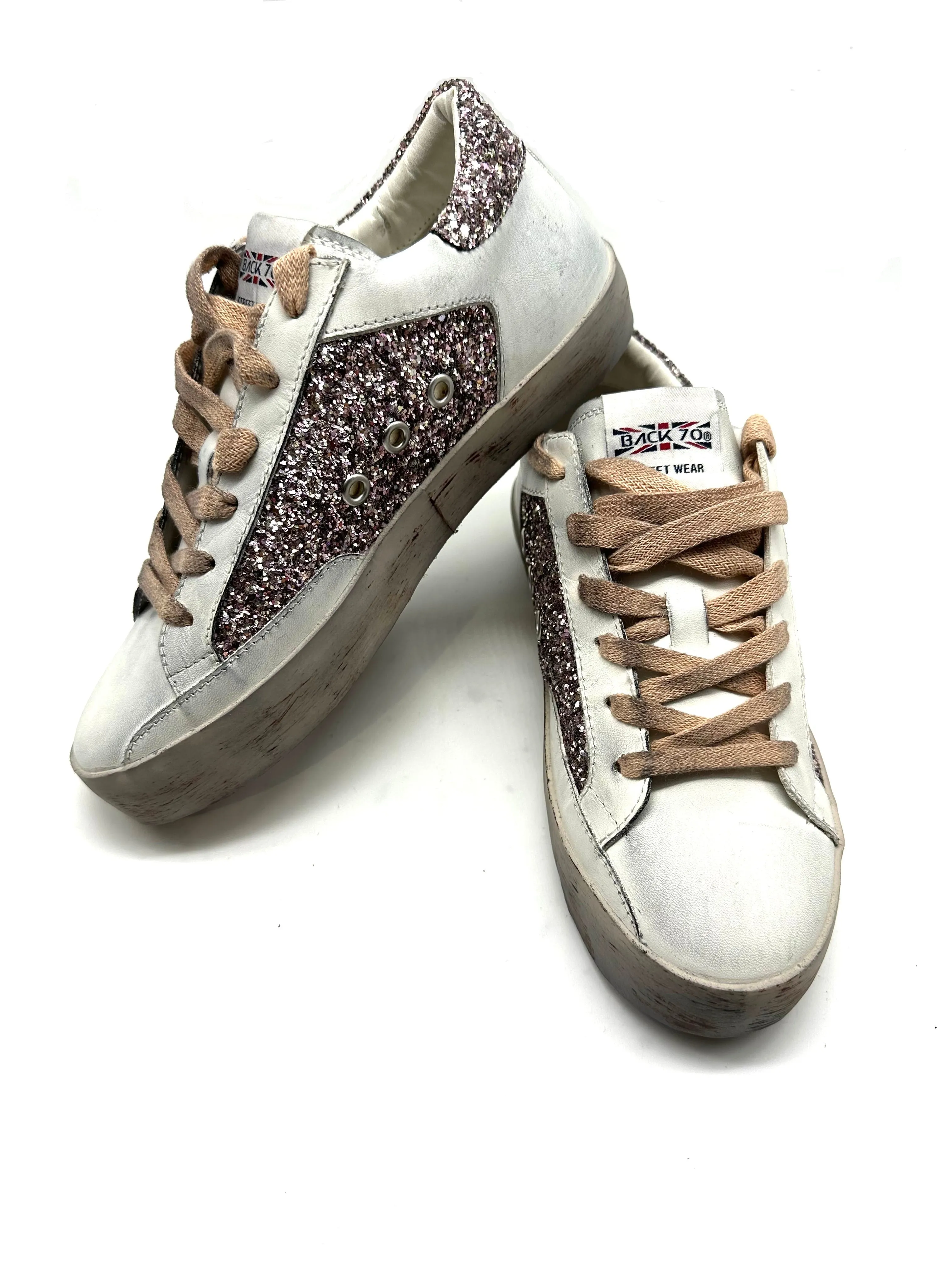 Back 70 - Sneakers Miami B 903 Glitter Nude