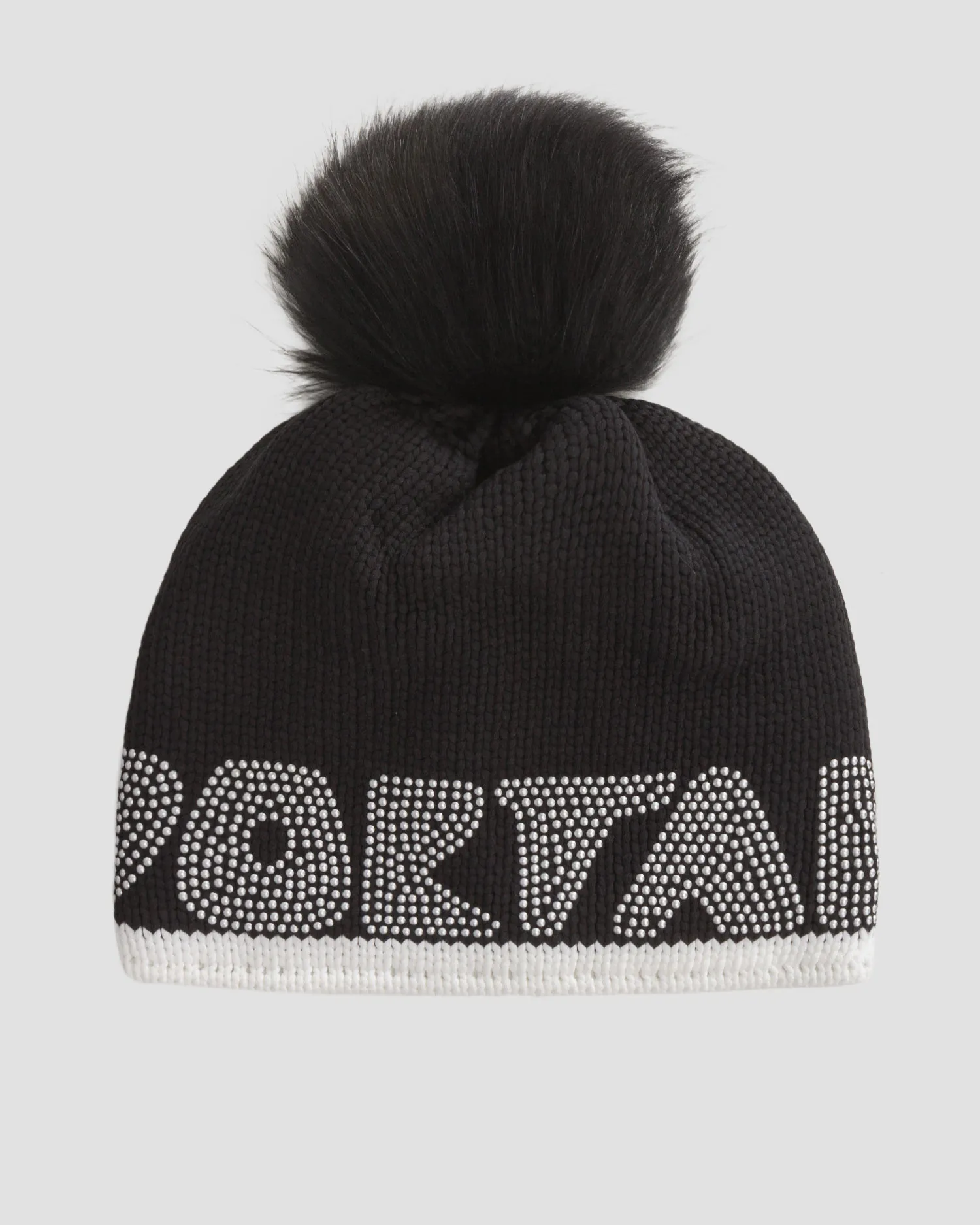 Berretto invernale nero da donna Sportalm con pompon in pelliccia 1629804831-59