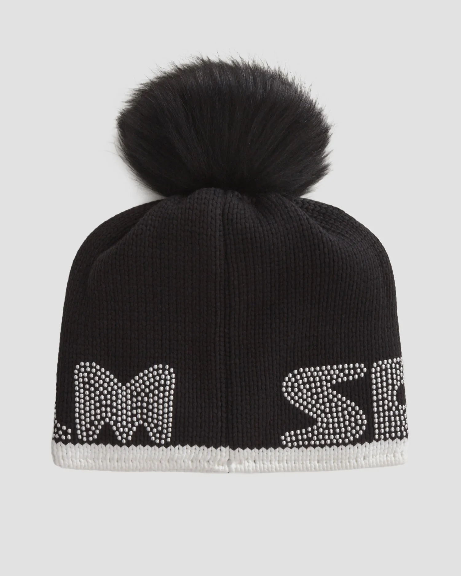Berretto invernale nero da donna Sportalm con pompon in pelliccia 1629804831-59