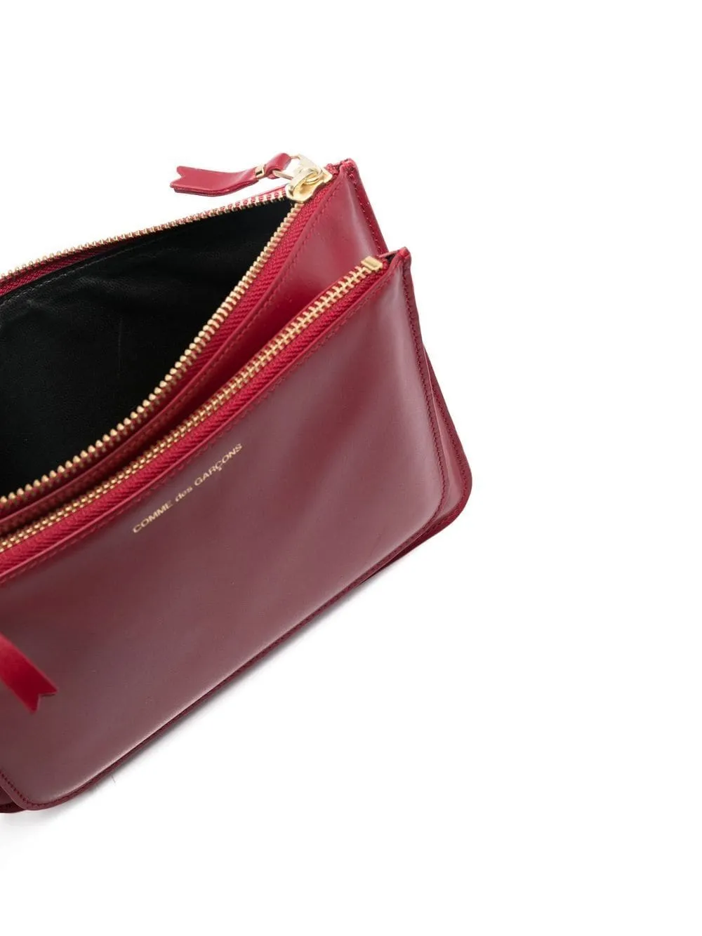 Borsa clutch con zip in nero - unisex