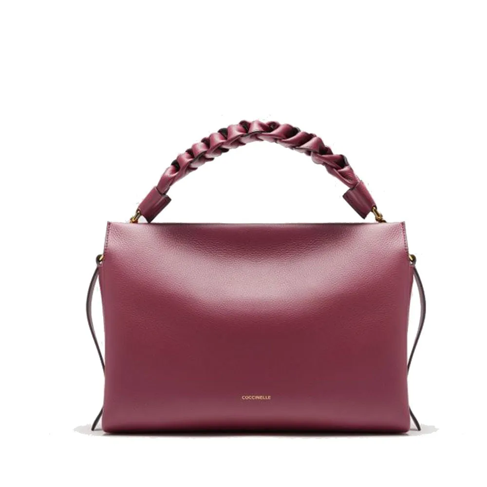 Borsa Donna a Mano COCCINELLE in Pelle Linea Boheme Medium colore Garnet Red - Pulp Pink