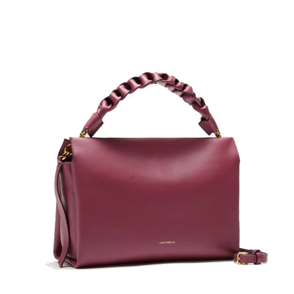 Borsa Donna a Mano COCCINELLE in Pelle Linea Boheme Medium colore Garnet Red - Pulp Pink