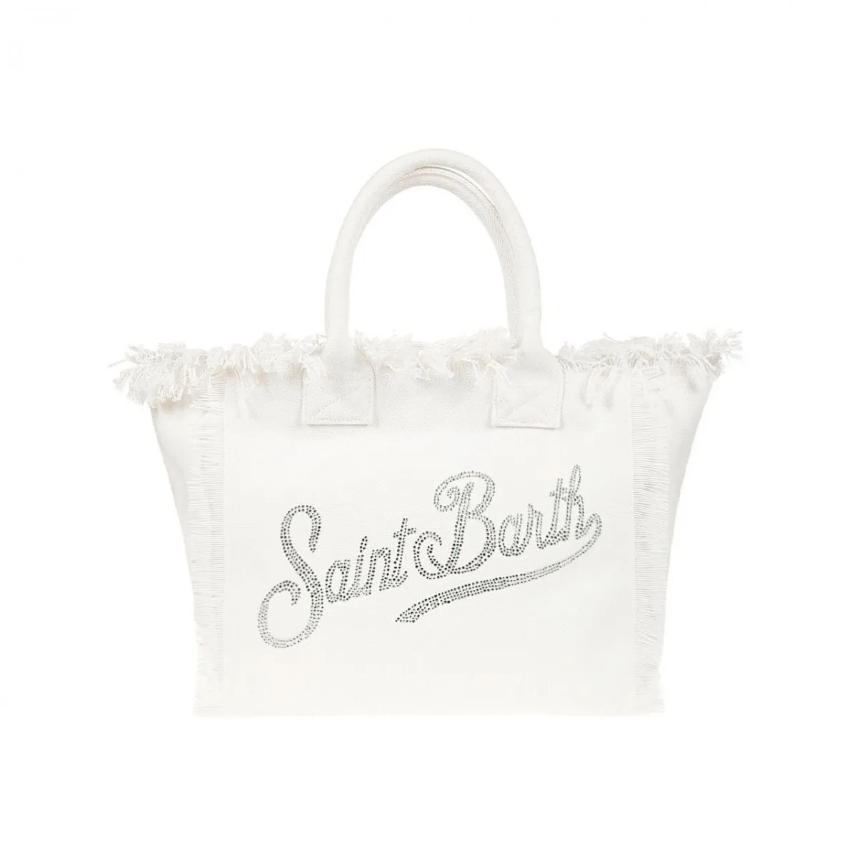 Borsa Vanity Strass Bianca