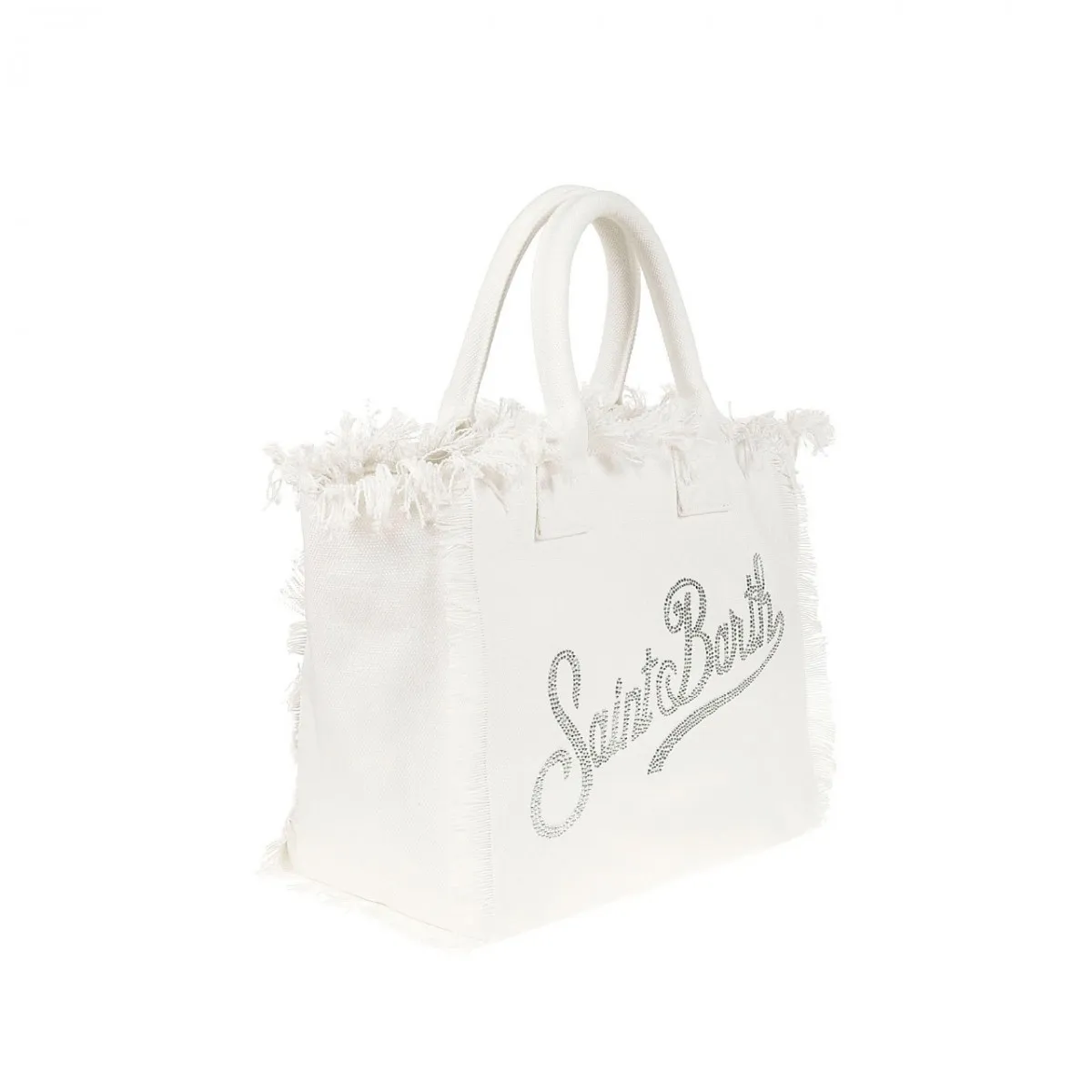 Borsa Vanity Strass Bianca