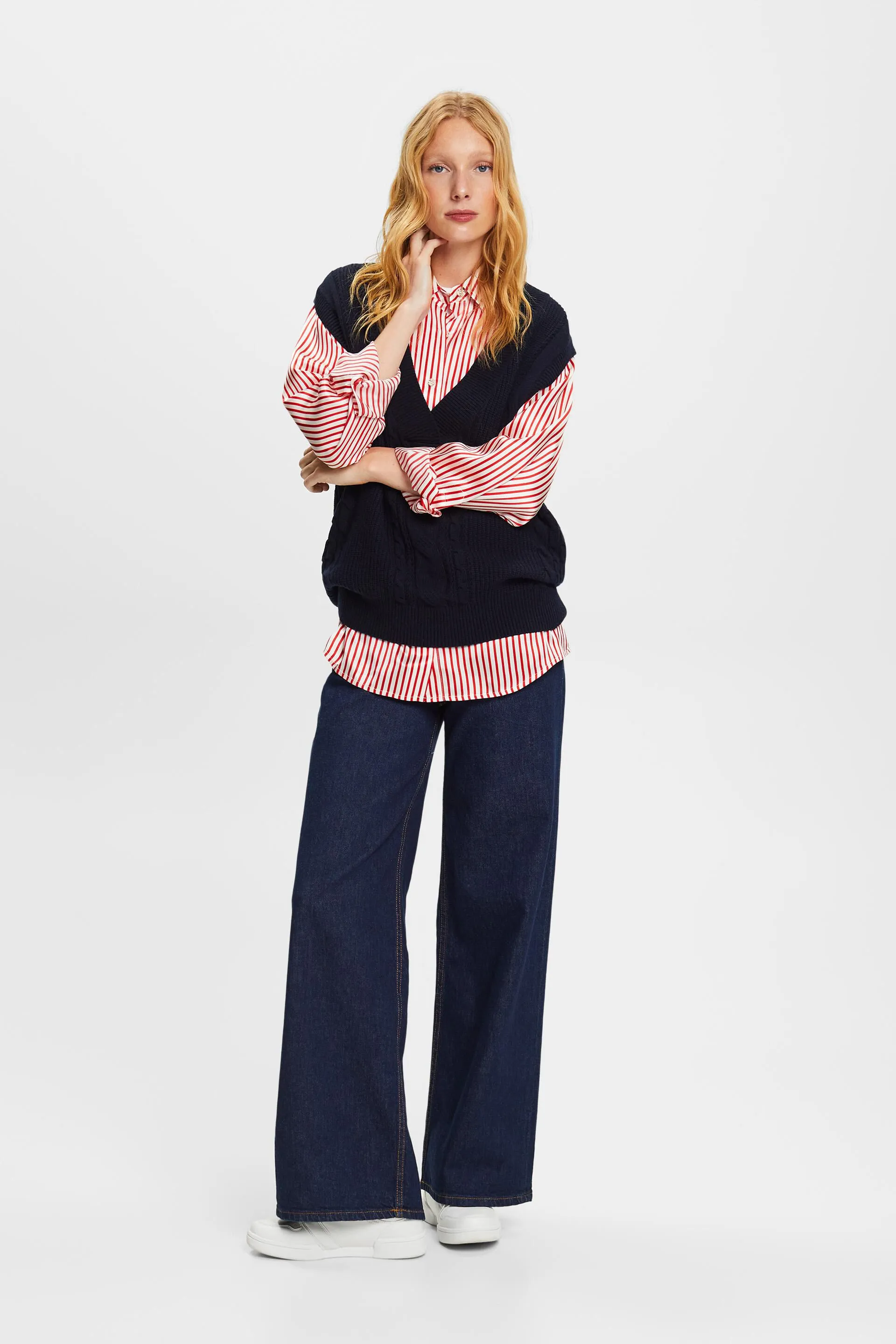Camicia a righe in sera charmeuse