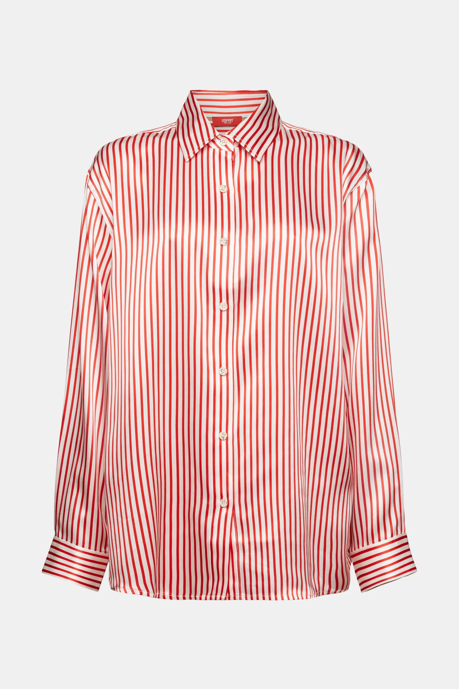 Camicia a righe in sera charmeuse