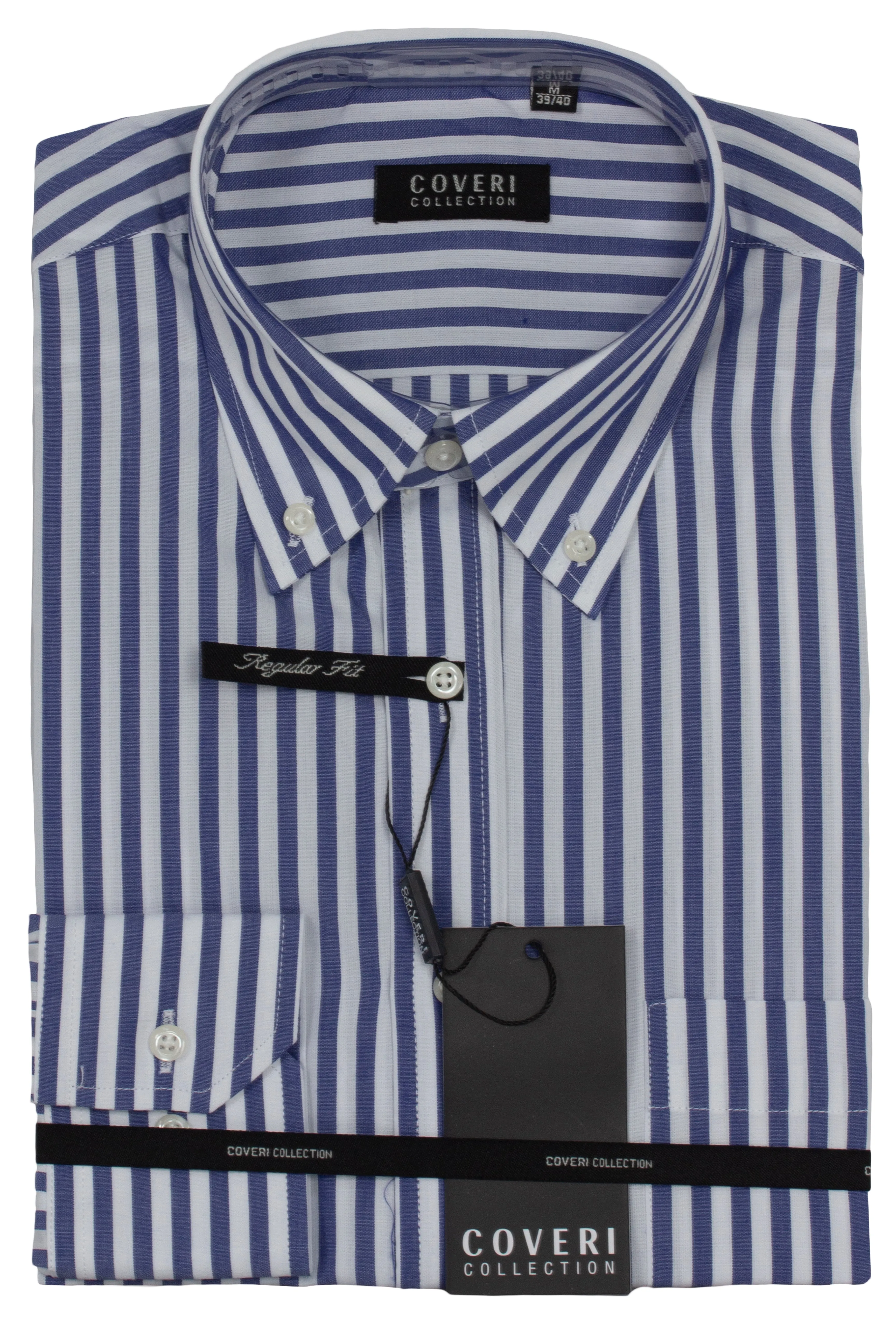 Camicia classica in puro cotone rigato