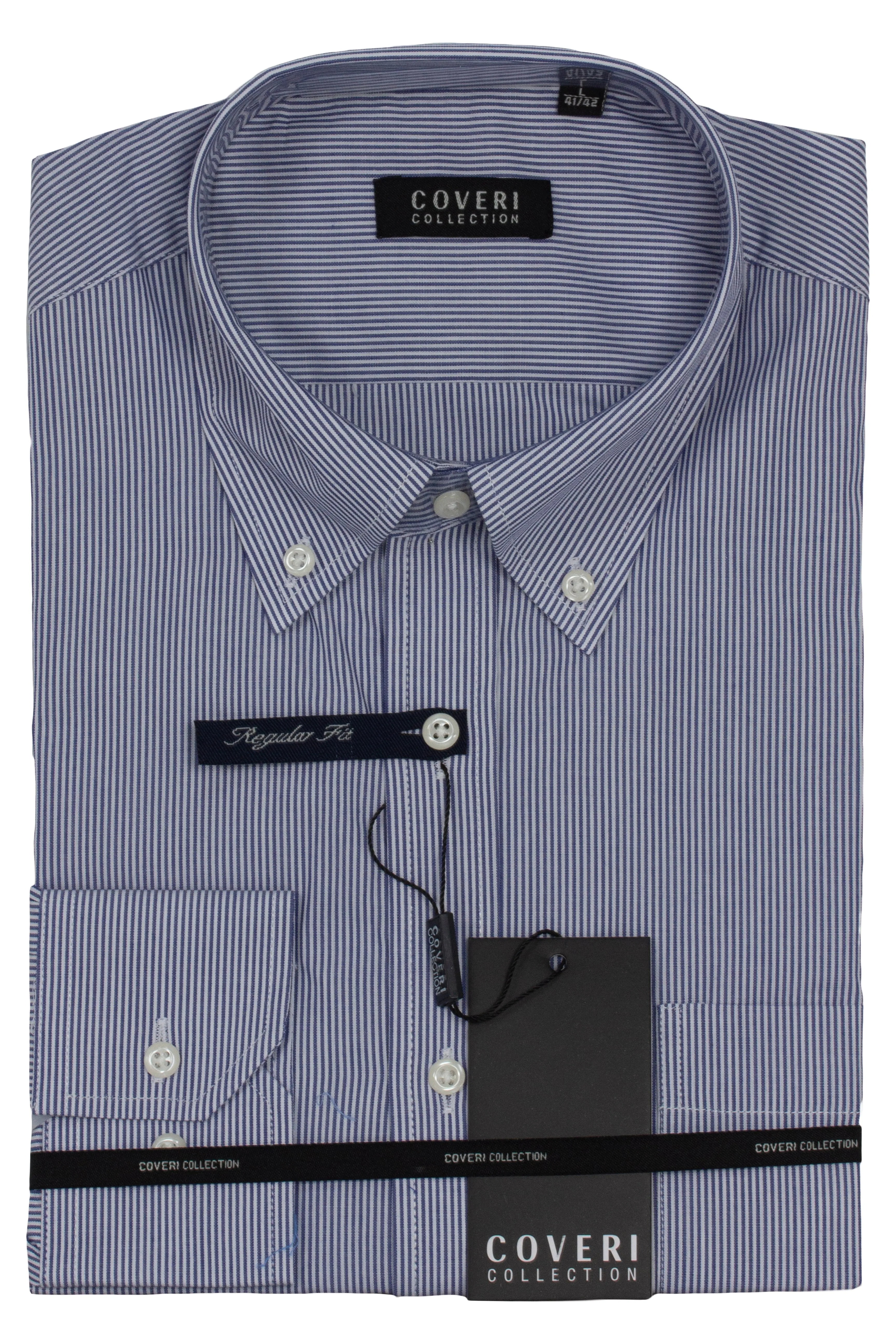 Camicia classica in puro cotone rigato