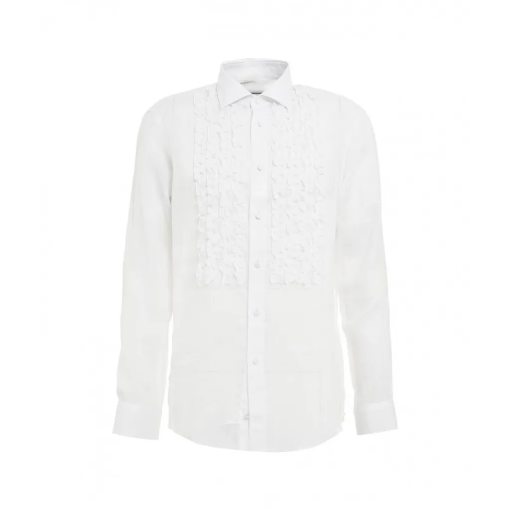 Camicia con balze nero