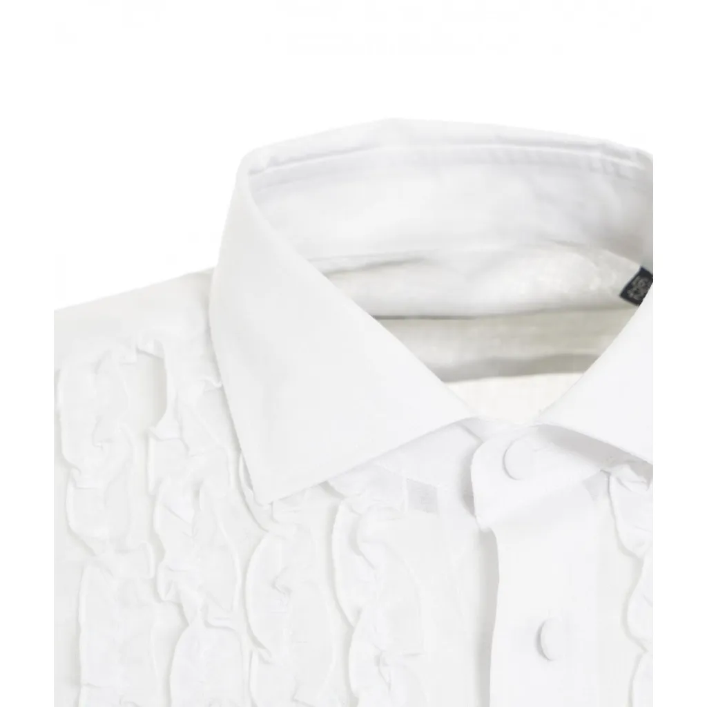 Camicia con balze nero