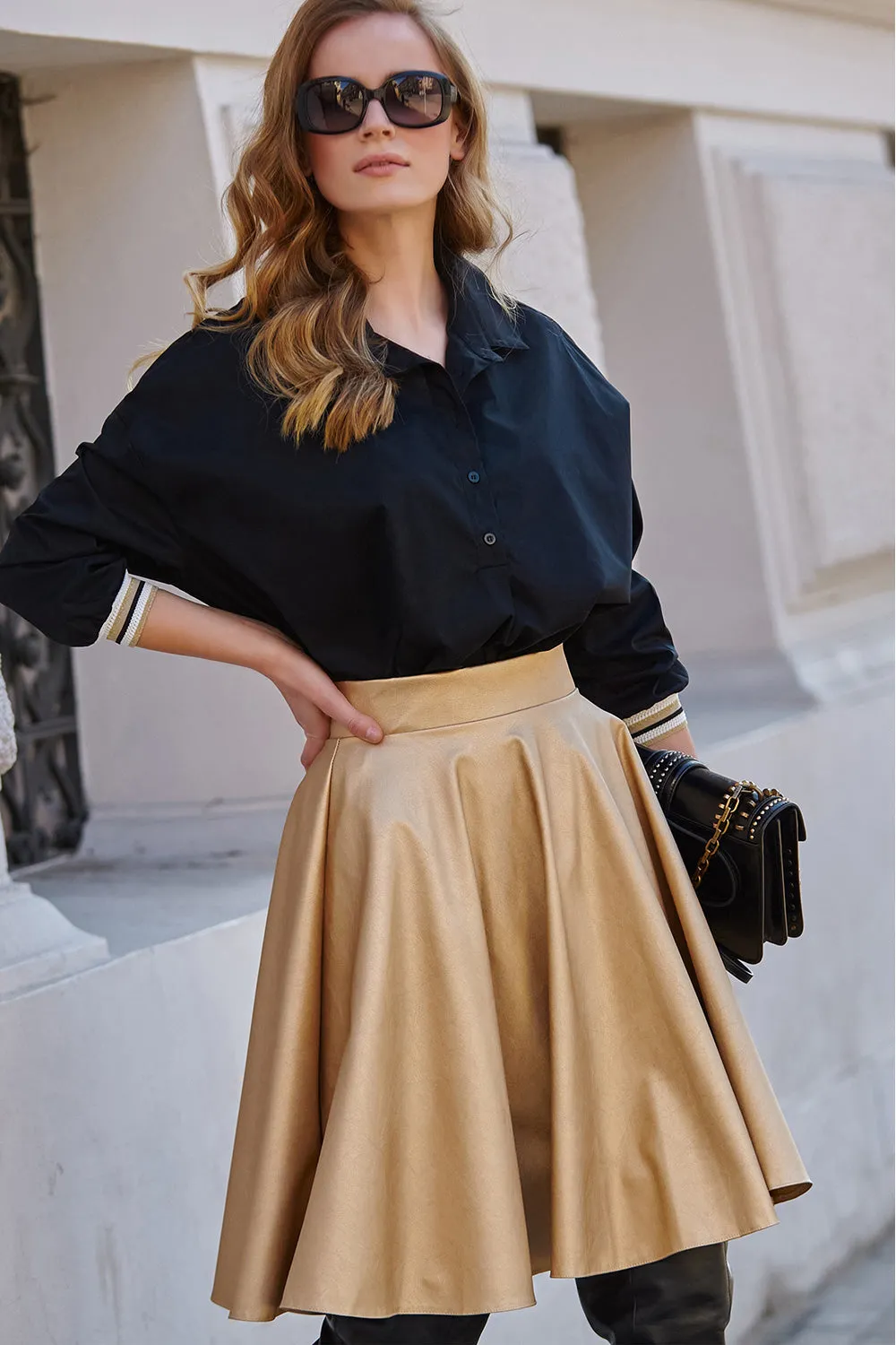 Camicia da donna model 145588 Makadamia