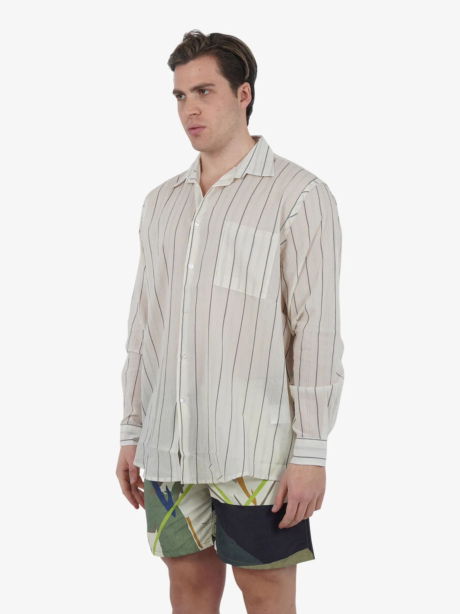 Camicia ERZIN 11DP60050000101 uomo cotone beige
