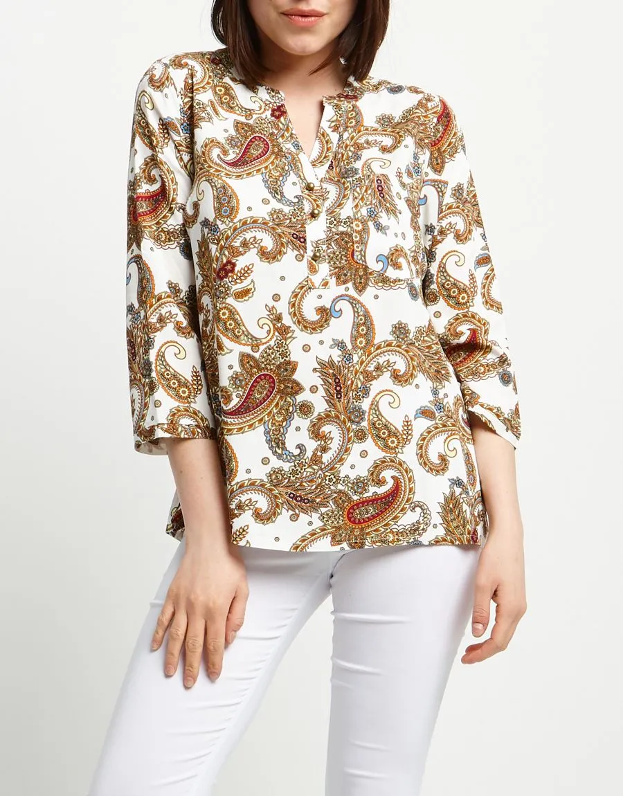 Camicia fantasia cachemire