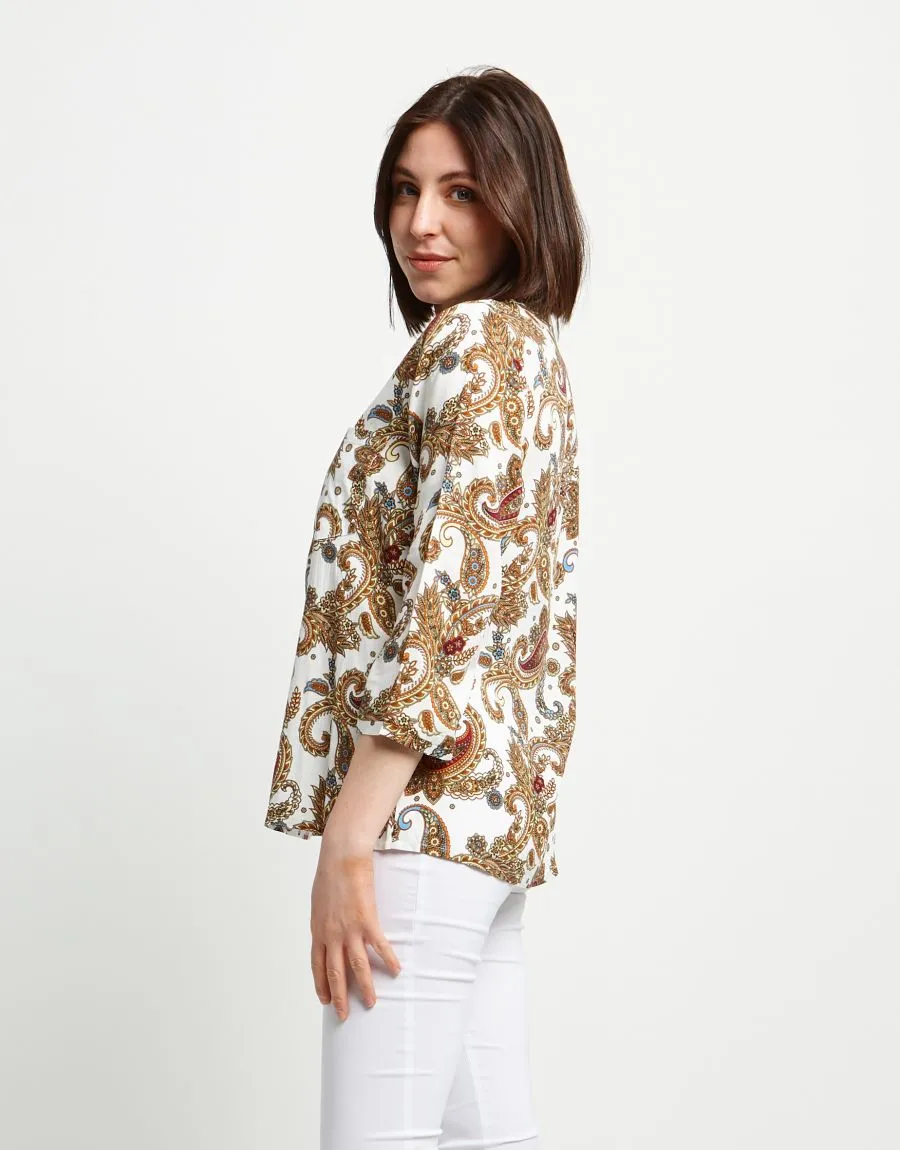 Camicia fantasia cachemire