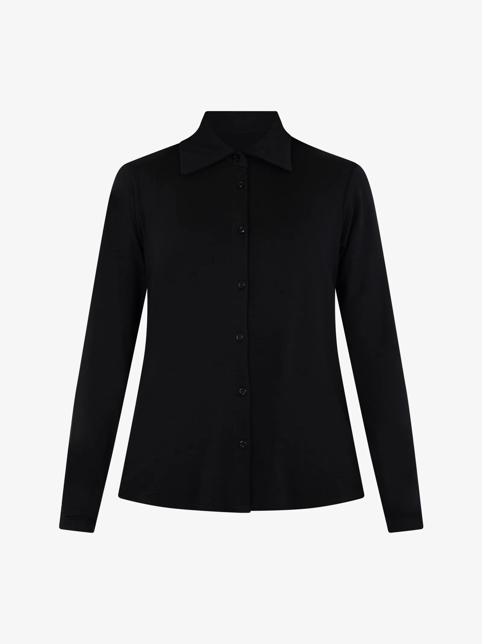 Camicia fluida donna cotone nero