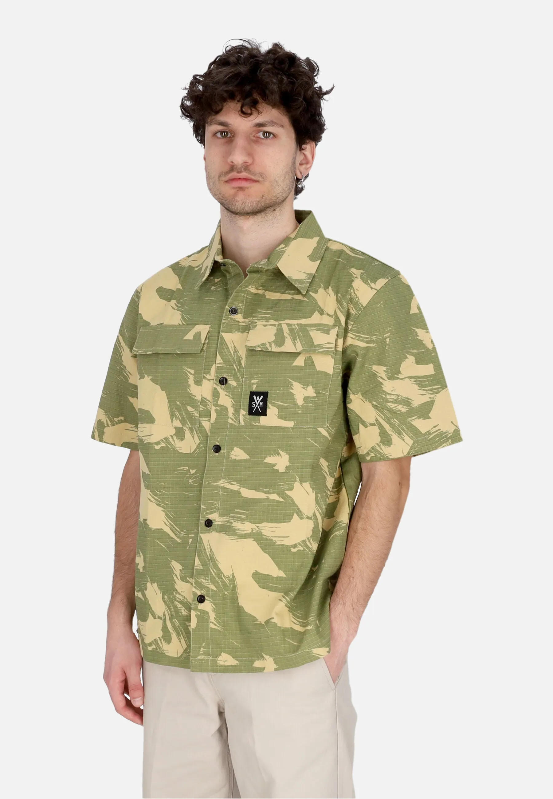 Camicia Manica Corta Uomo Combat Shirt Camo