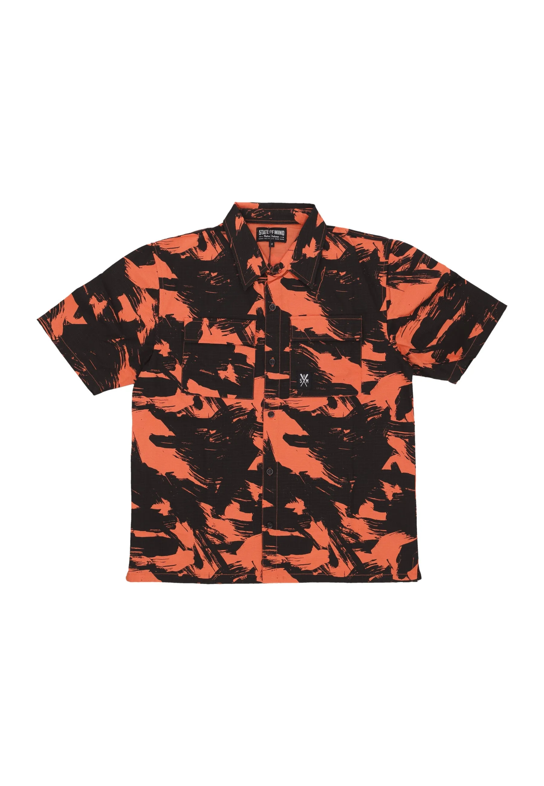 Camicia Manica Corta Uomo Combat Shirt Orange/camo