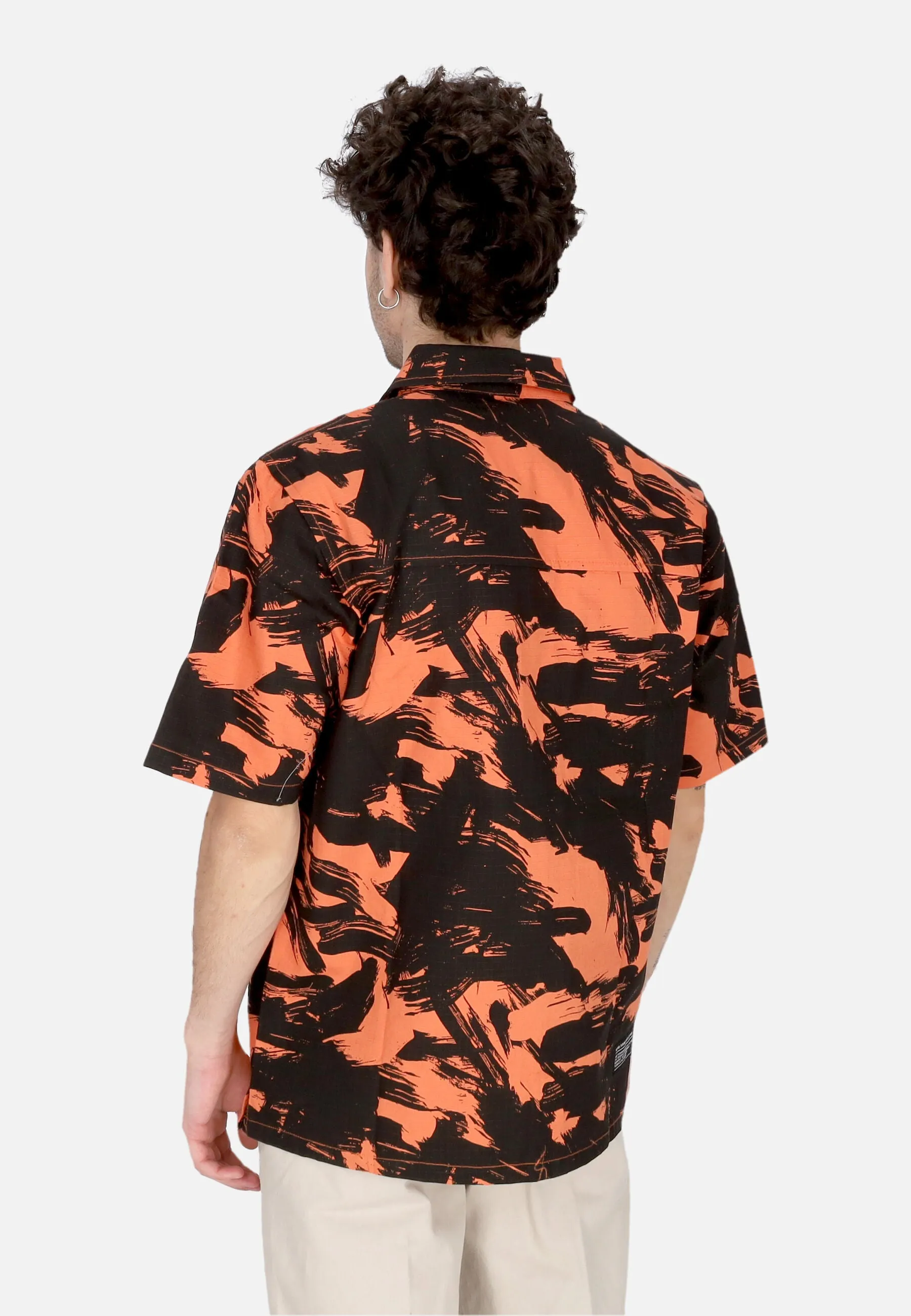 Camicia Manica Corta Uomo Combat Shirt Orange/camo