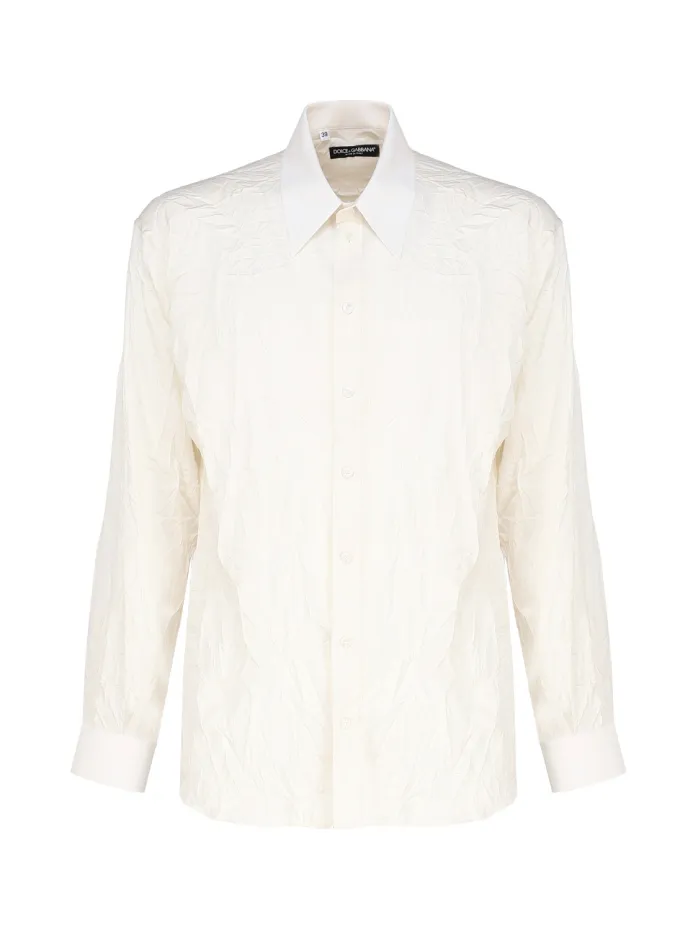 Camicia over in charmeuse di seta stretch