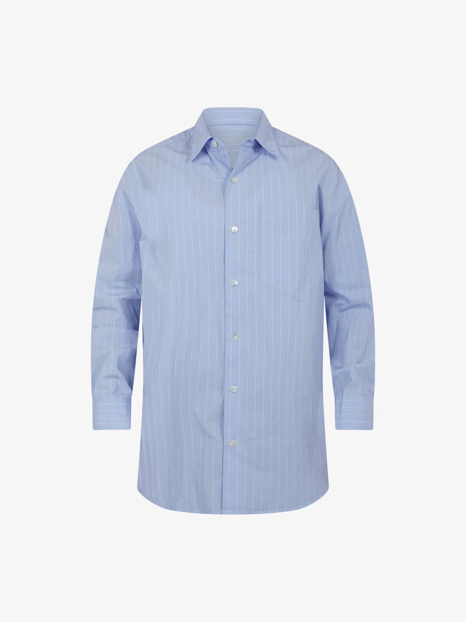 Camicia Oversize uomo cotone blu