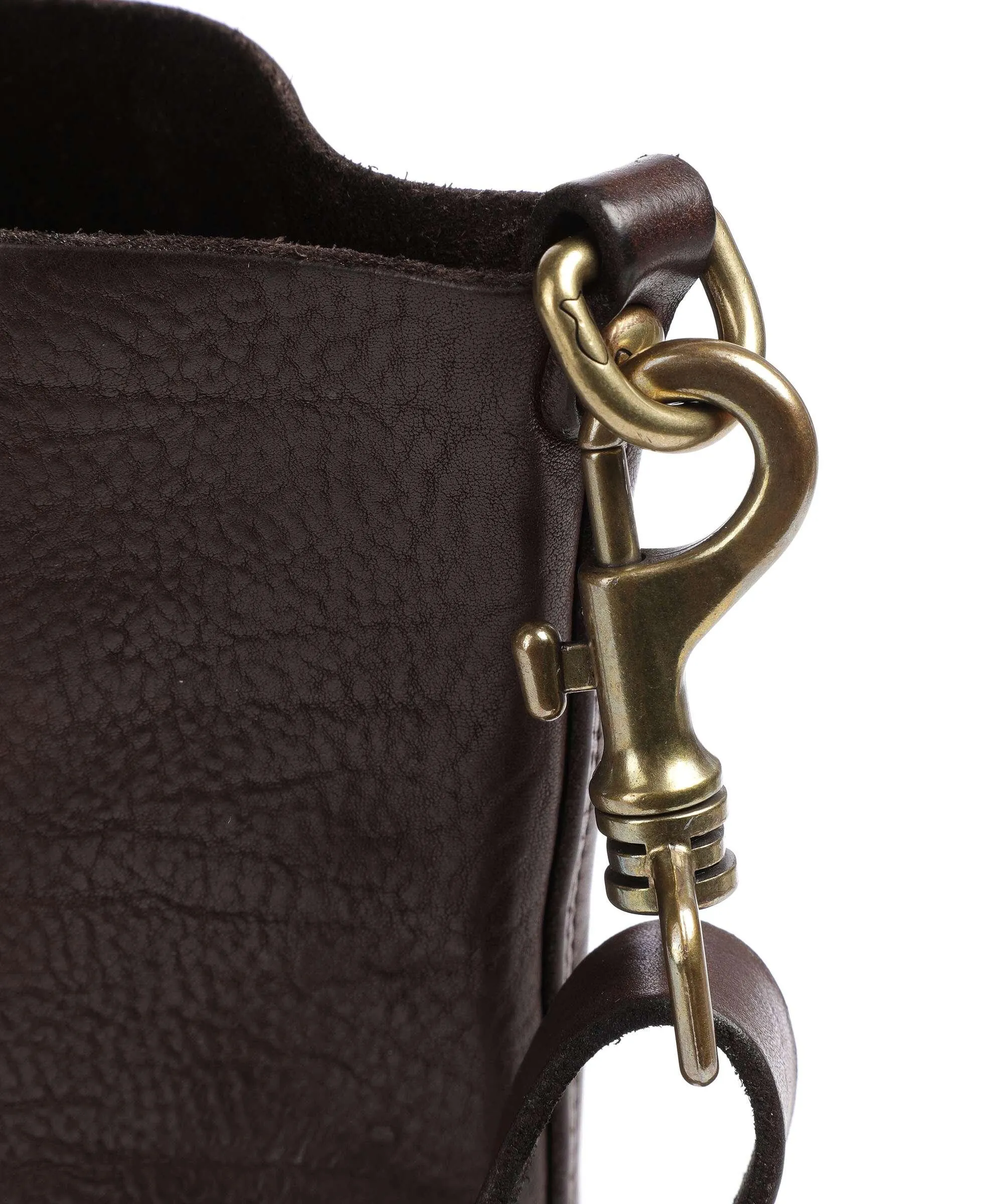  Campomaggi Borsa shopper pelle di vacchetta grana marrone scuro  