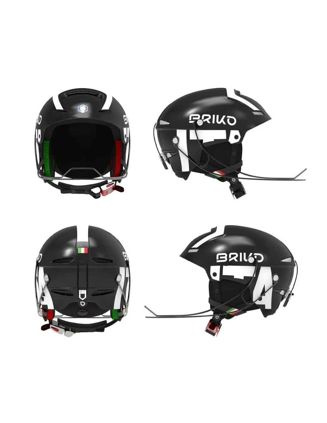 Casco Sci Briko Slalom Fisi Nero Lucido/Bianco