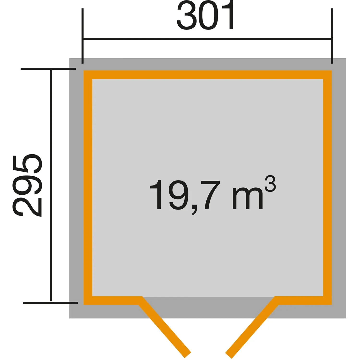 Casetta da giardino in legno Weka 122 5 antracite 8,9 m²
