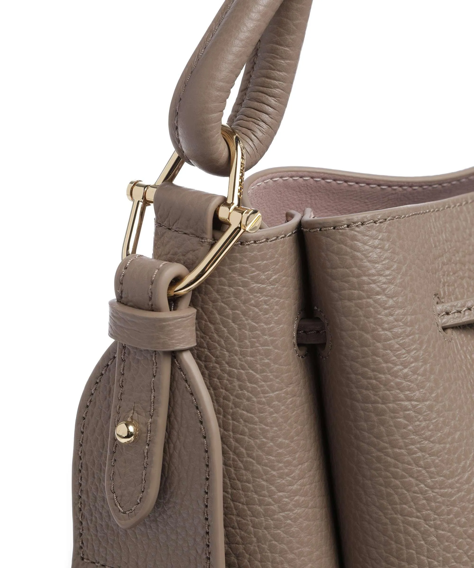  Coccinelle Eclyps Borsa a secchiello pelle granulata taupe  
