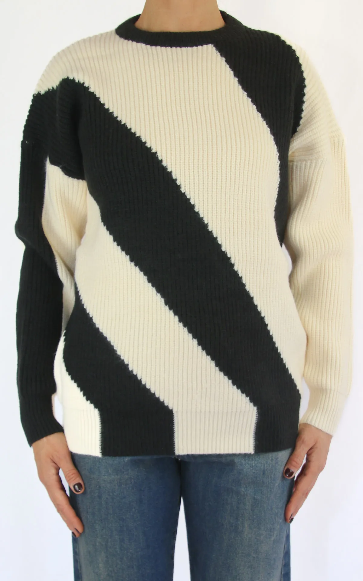 Compania Fantastica – maglia bicolore – burro/nera