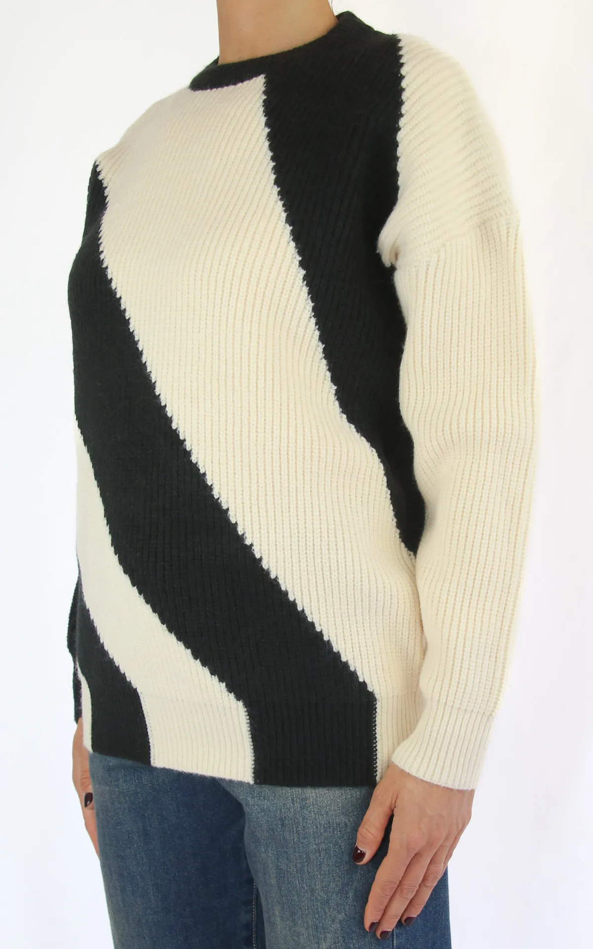 Compania Fantastica – maglia bicolore – burro/nera