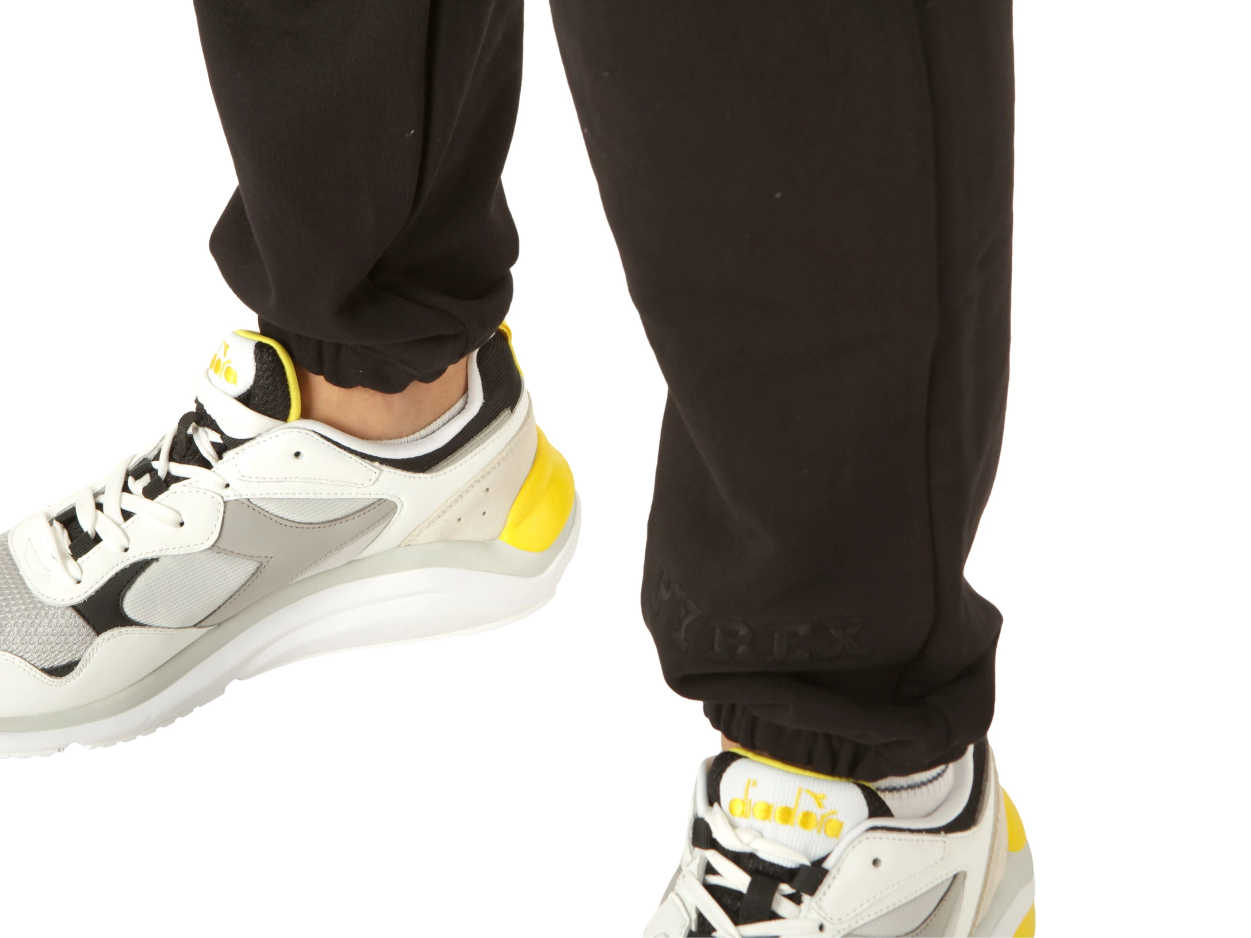 Completo In Felpa Maglia Cappuccio Pantalone Nero