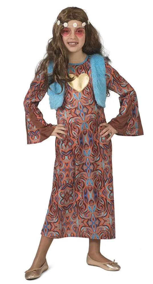 Costume da ragazza hippie Maggie Girl