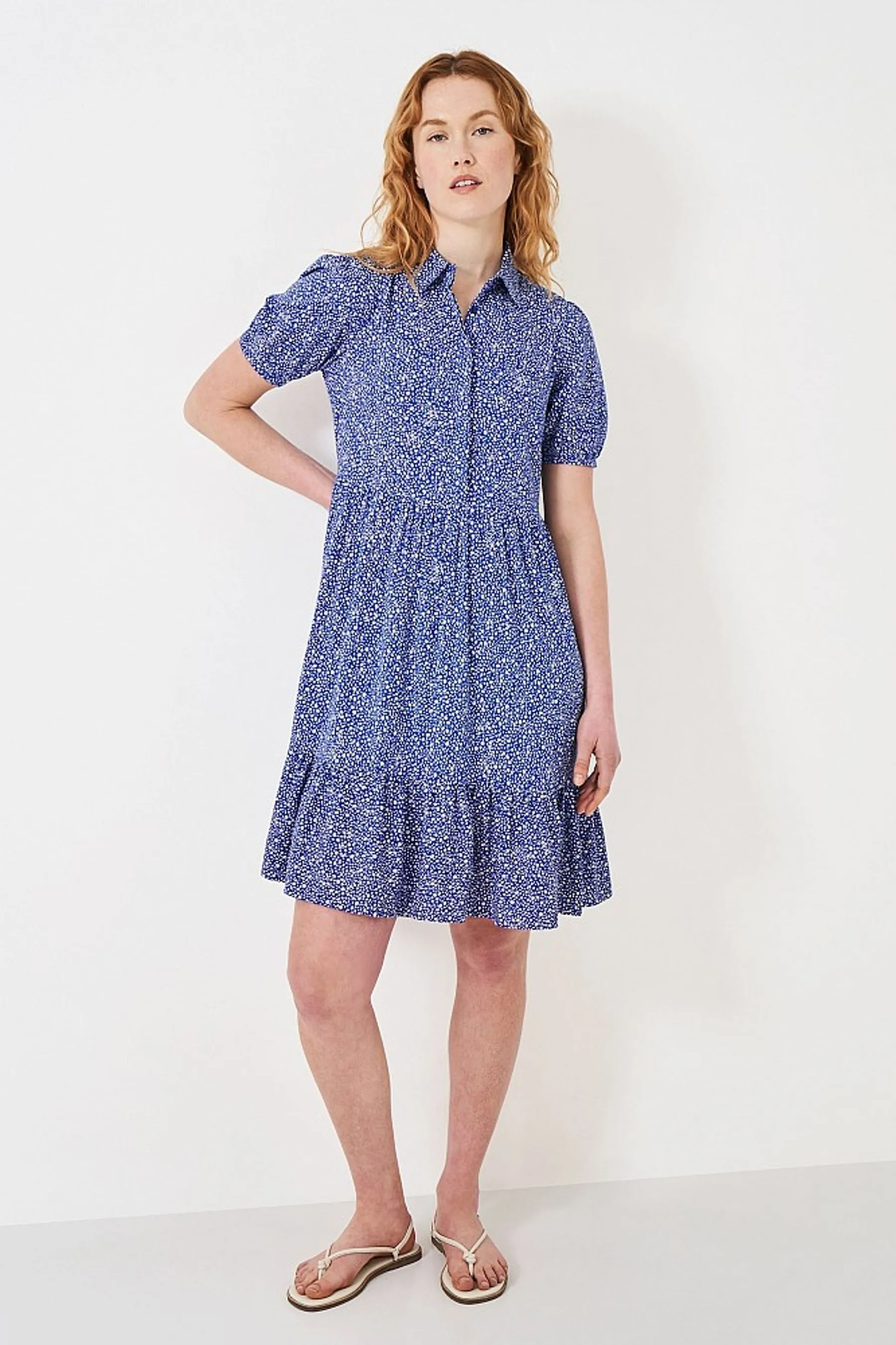 Crew Clothing - Carlie - Abito A pois Stampa a balze