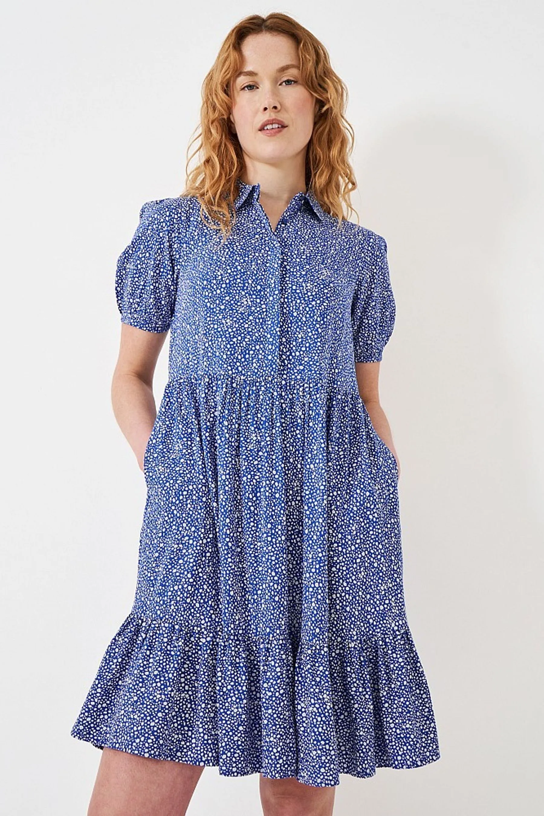 Crew Clothing - Carlie - Abito A pois Stampa a balze