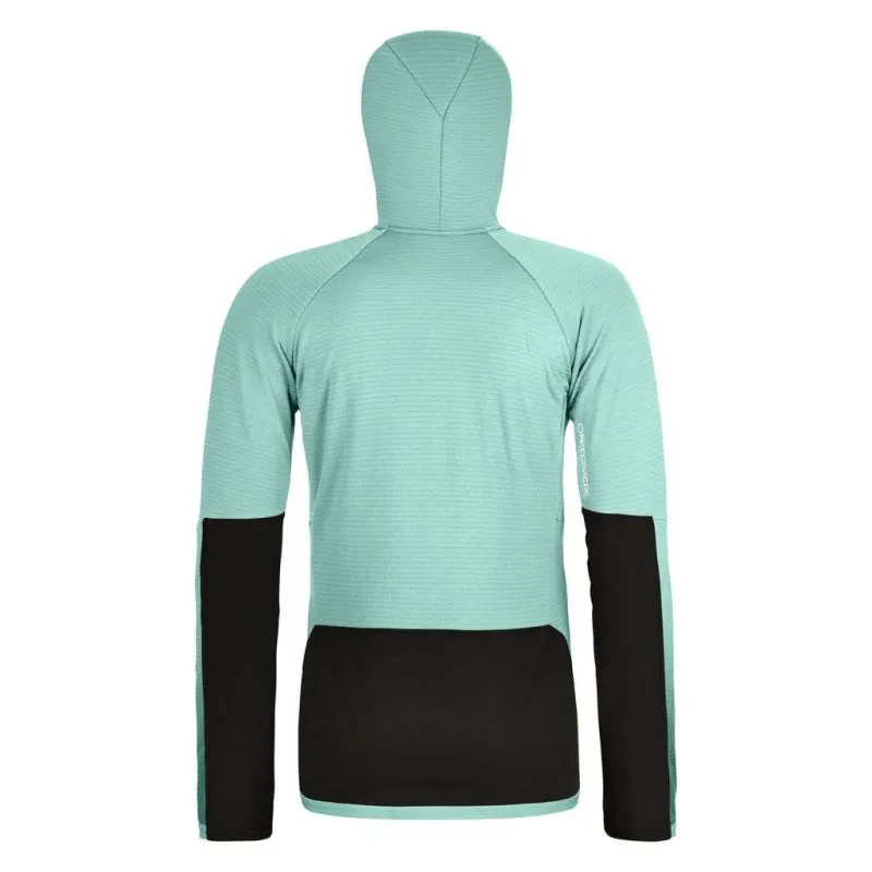 Donna Ortovox FLEECE RIB HOODY W (ghiaccio acquatico) giacca in pile