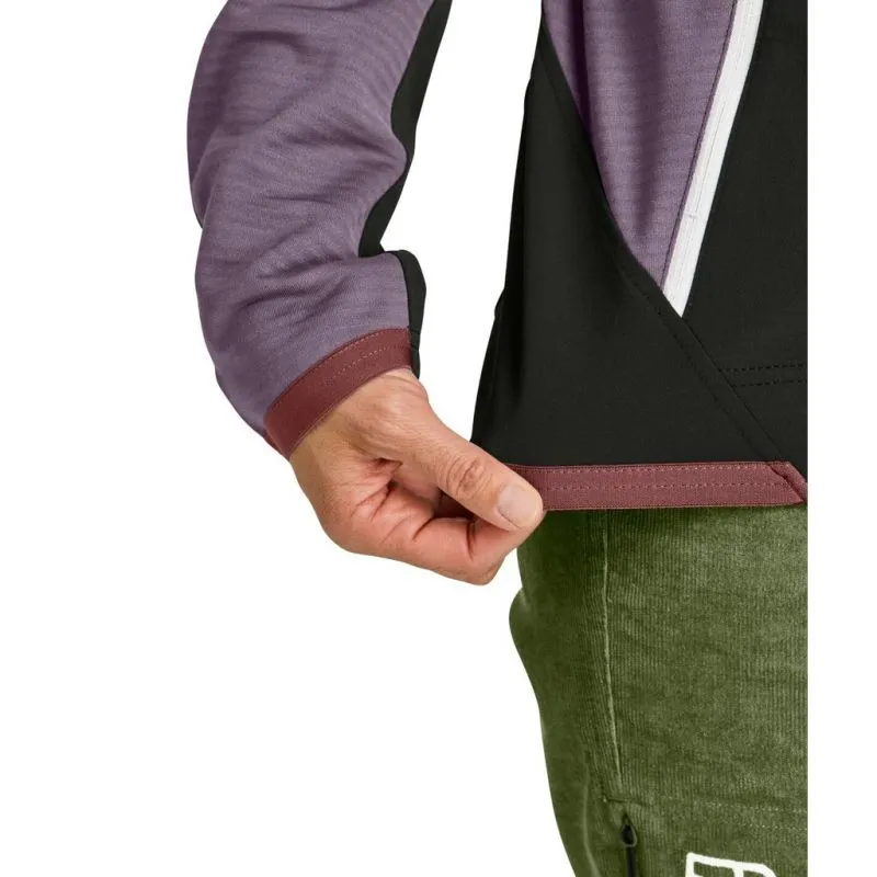 Donna Ortovox FLEECE RIB HOODY W (ghiaccio acquatico) giacca in pile