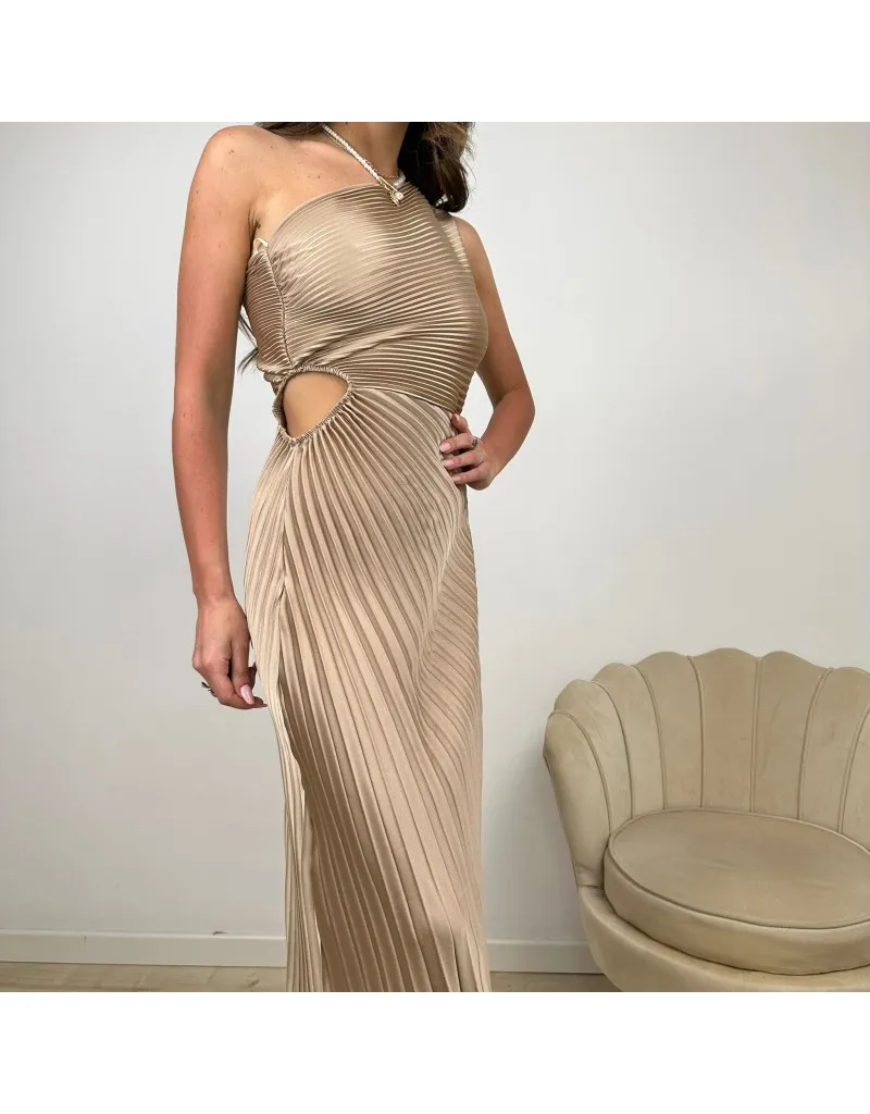 DRESS MONOSPALLA ORO