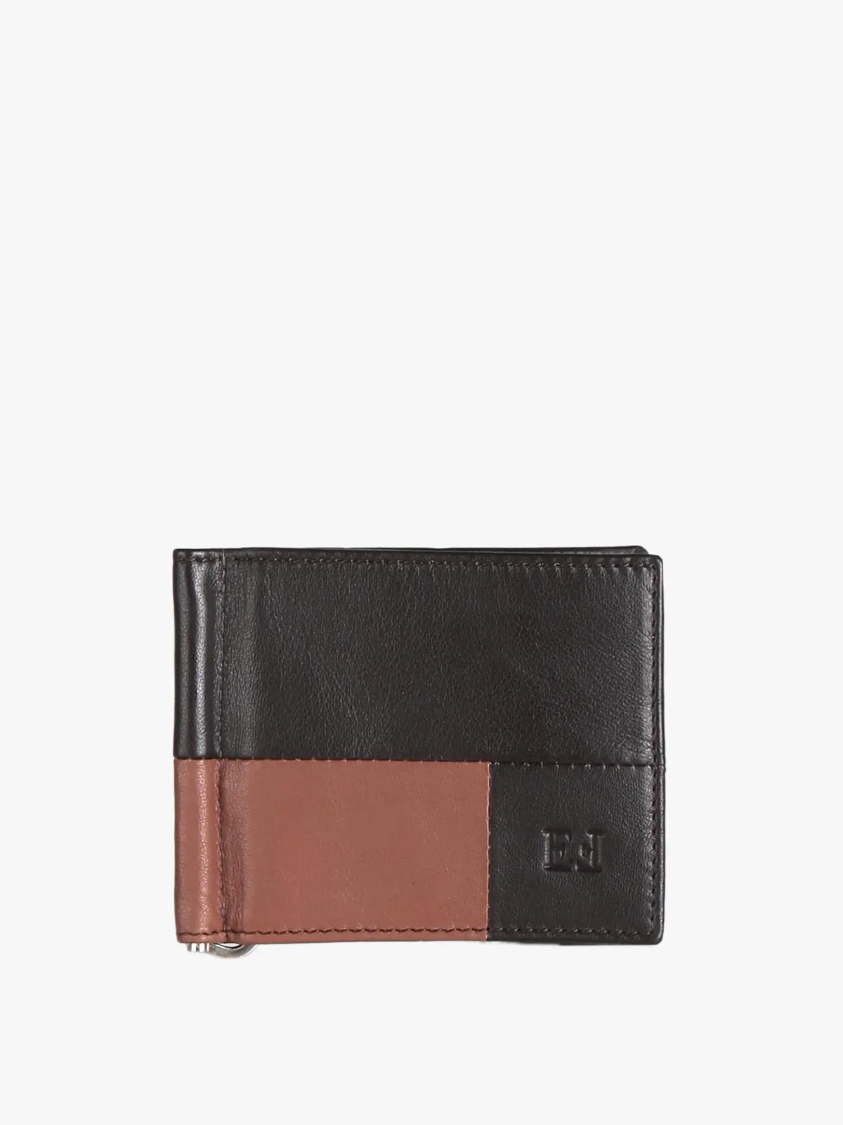 Egon Furstenberg Porte-cartes avec pince à billets en cuir