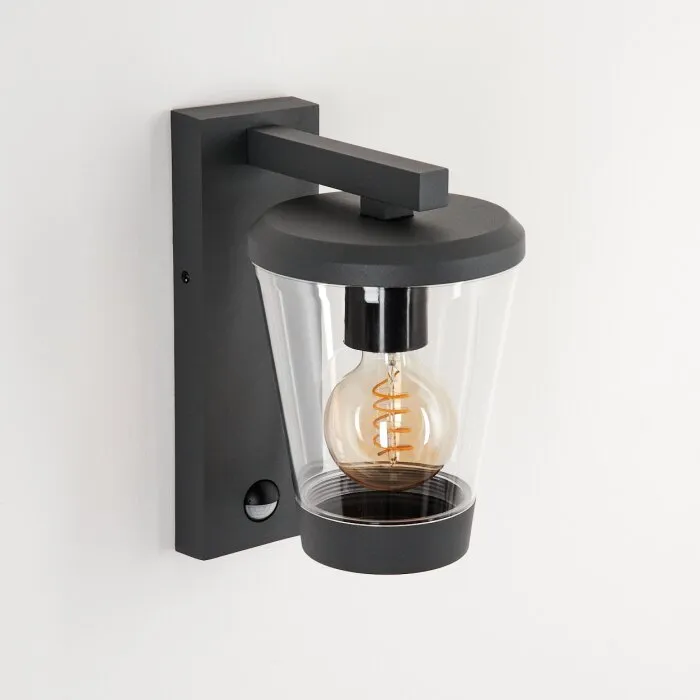 Eloida Applique da esterno Antracite, 1-Luce, Sensori di movimento