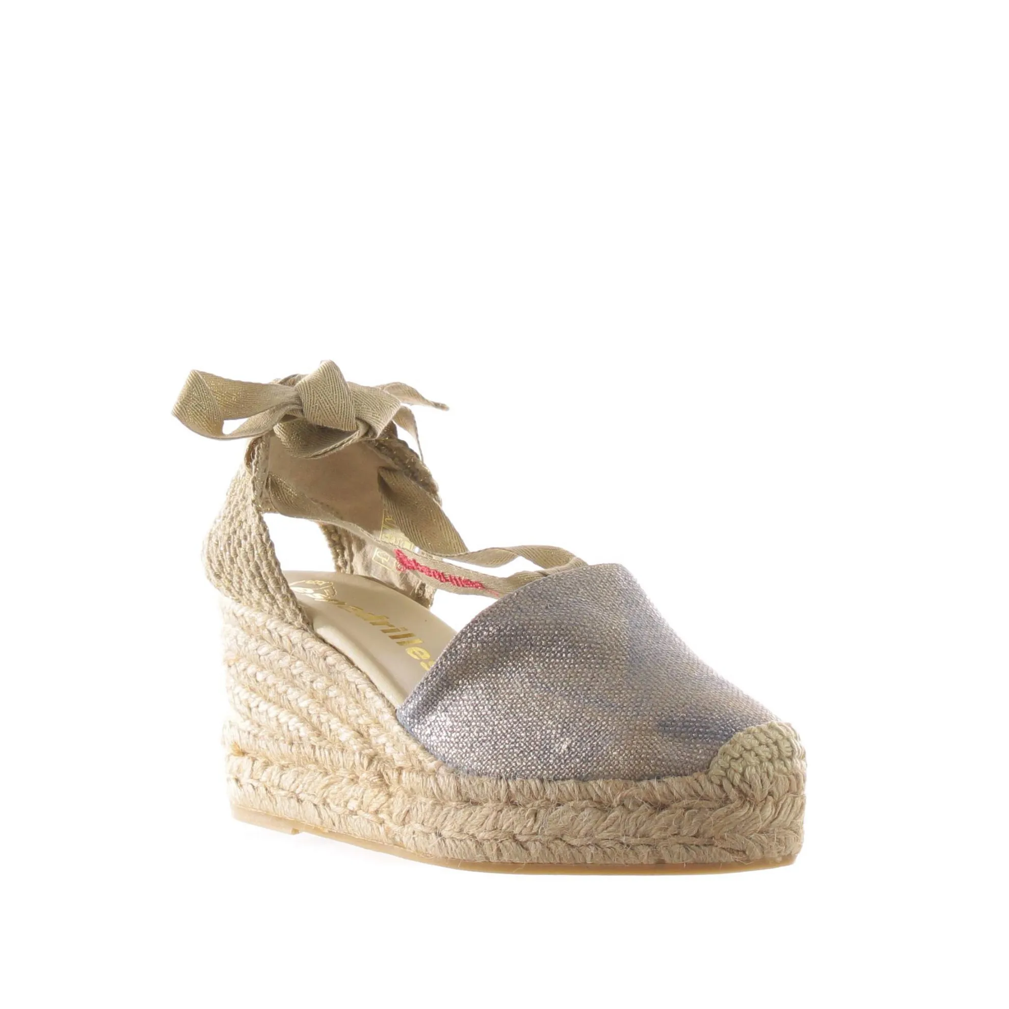 Espadrilles valenciana kaome in tessuto lurex