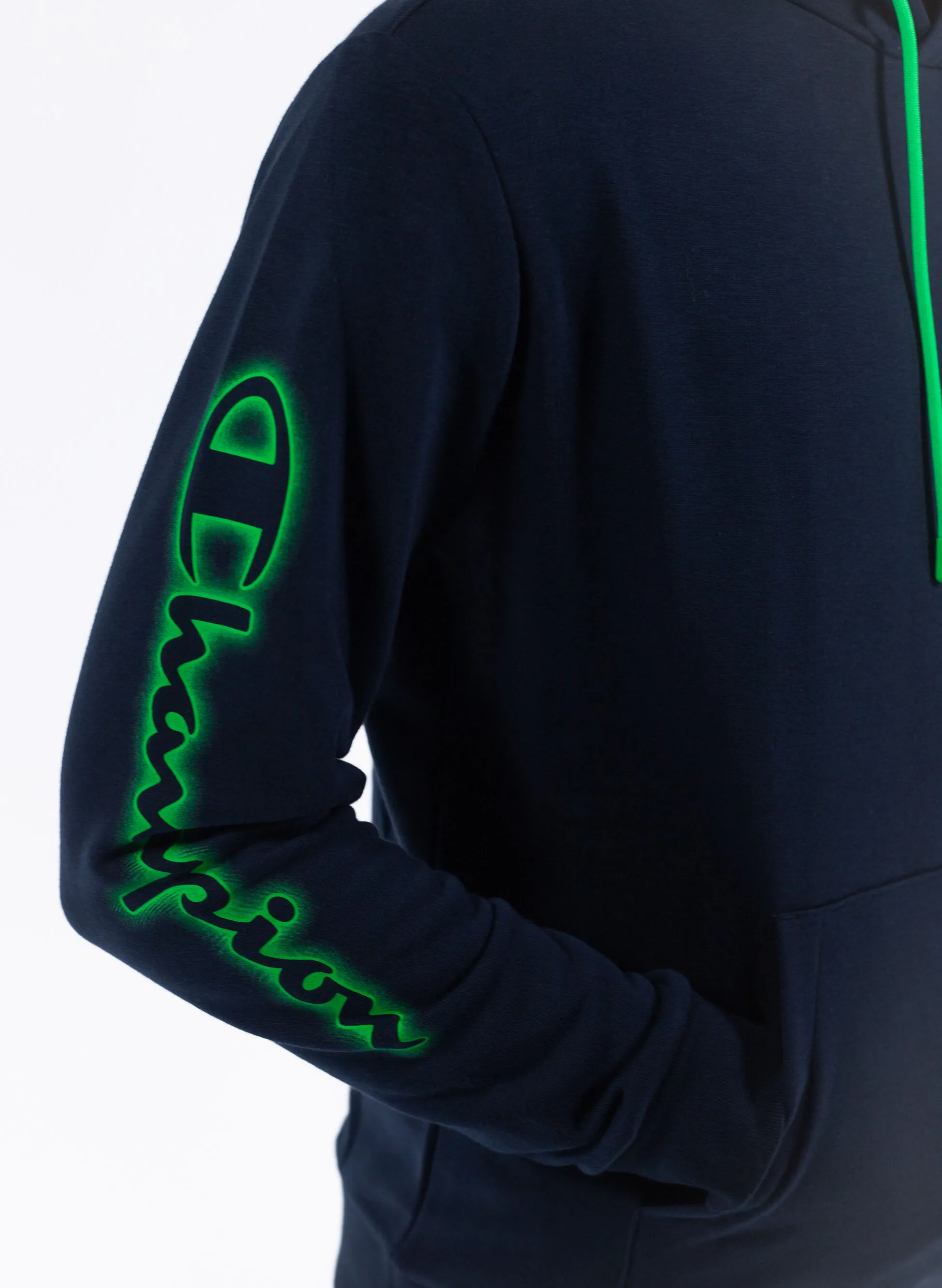 felpa  neon con cappuccio