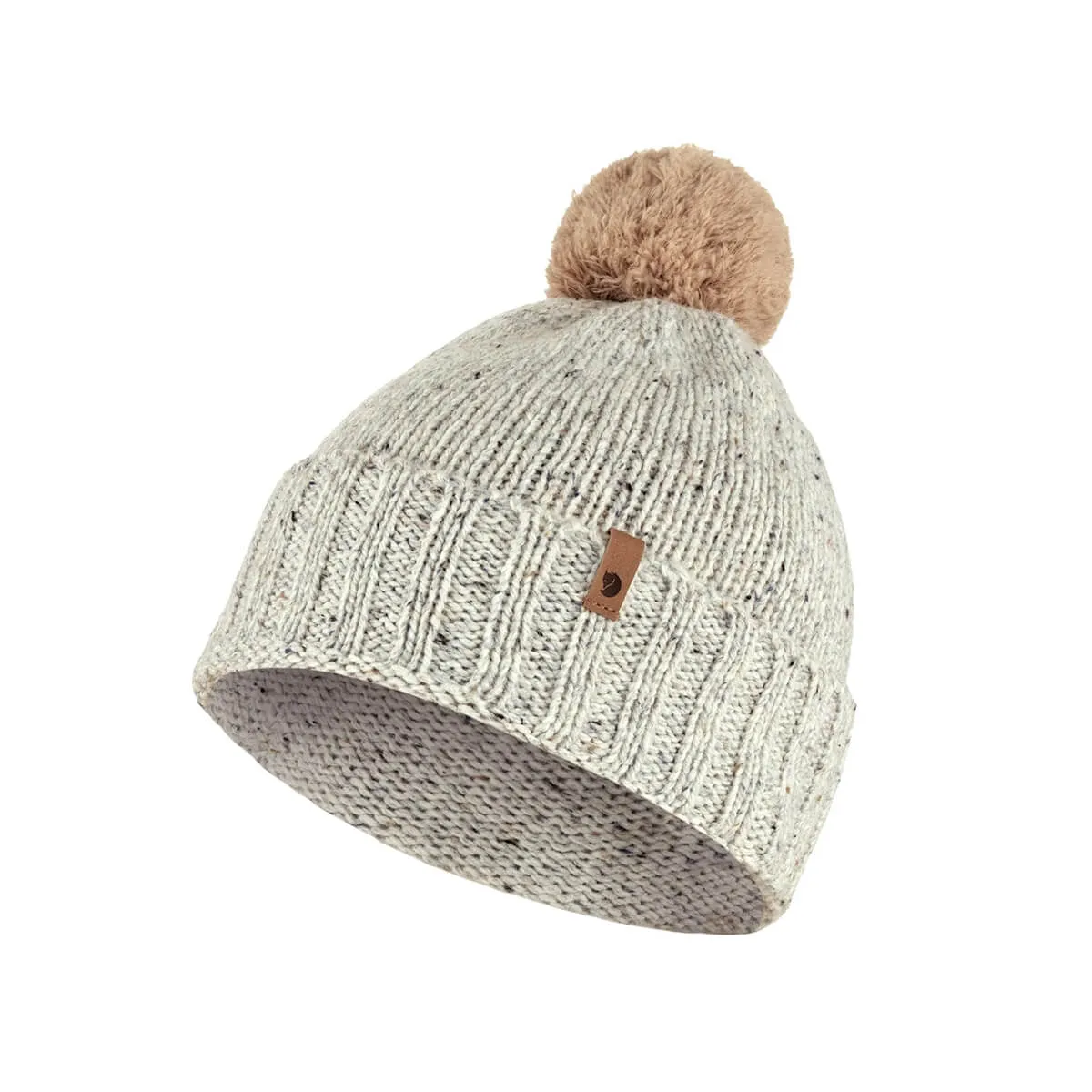 Fjallraven cappello con pompon ovik unisex colore bianco gesso
