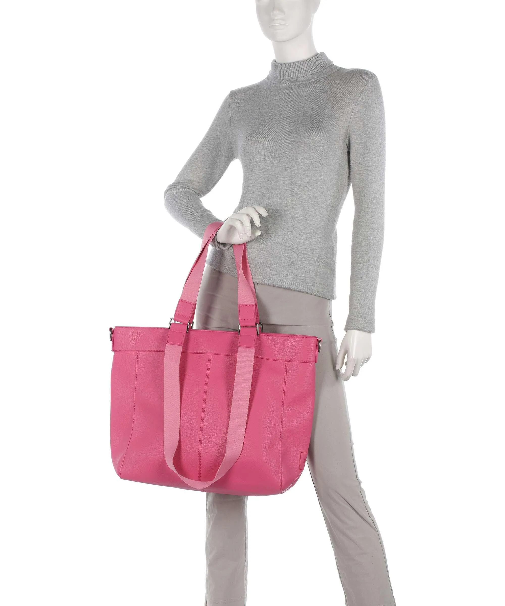  FredsBruder Keep on smiling Big Borsa shopper pelle riciclato pink  