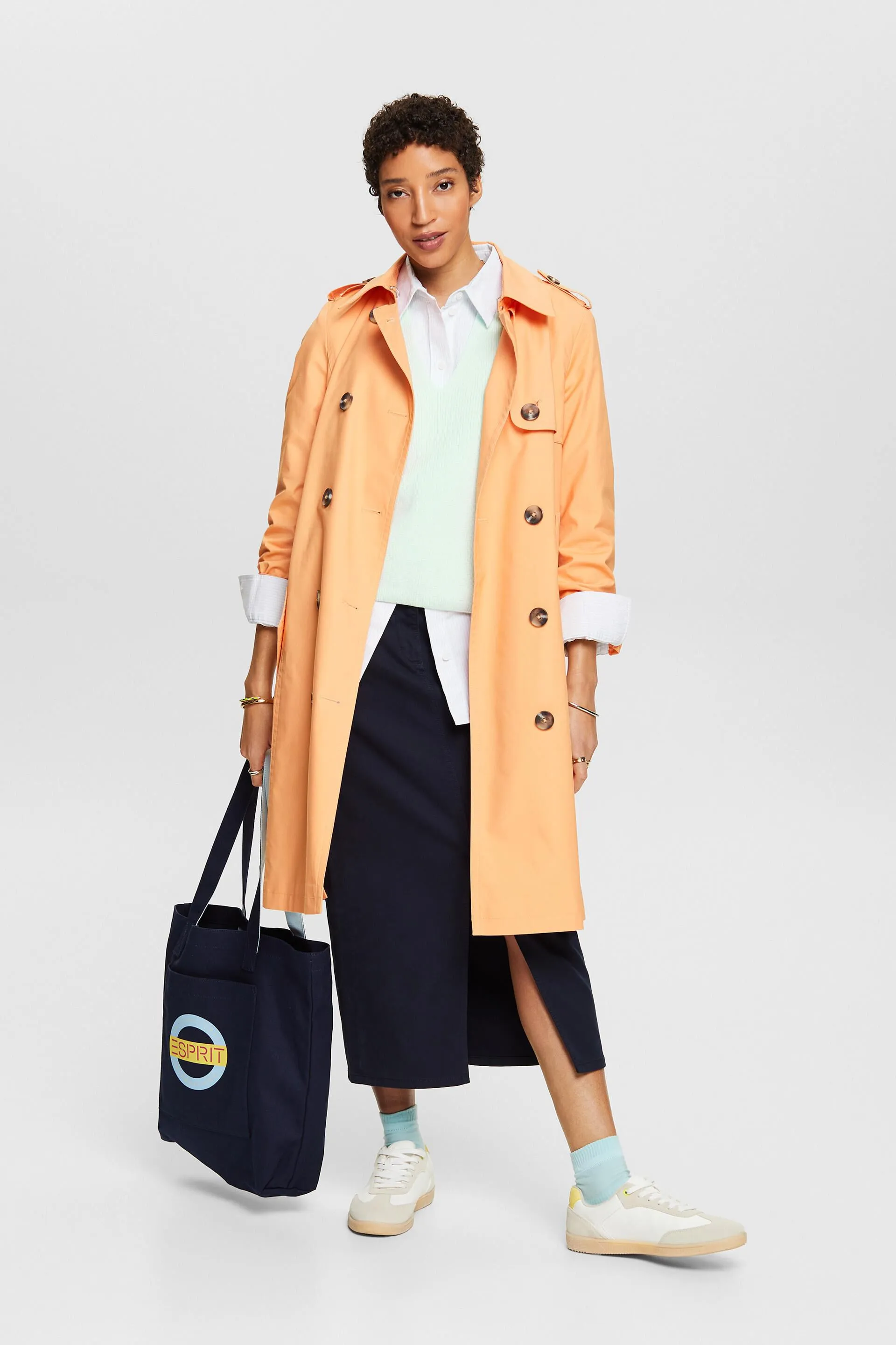 Gilet in maglia a coste con scollo a V