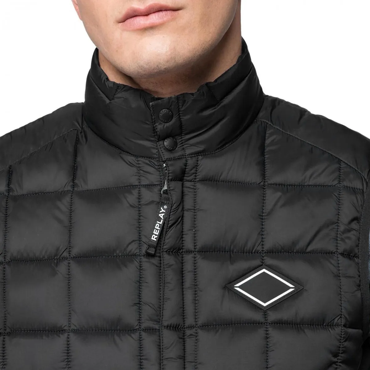 Gilet Recycled Nylon, Nero